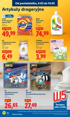 Pogląd oferty "W5 Kapsułki do zmywarki Ultimate Power, Kapsułki do zmywarki Ultimate Power, 40 szt." - ważna od 09.03.2026 | Strona: 66