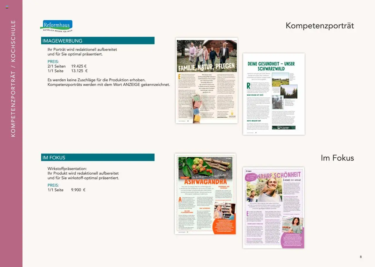 Reformhaus Bacher Themenplan 2025 - gültig ab dem 01.01.2025 | Seite: 8