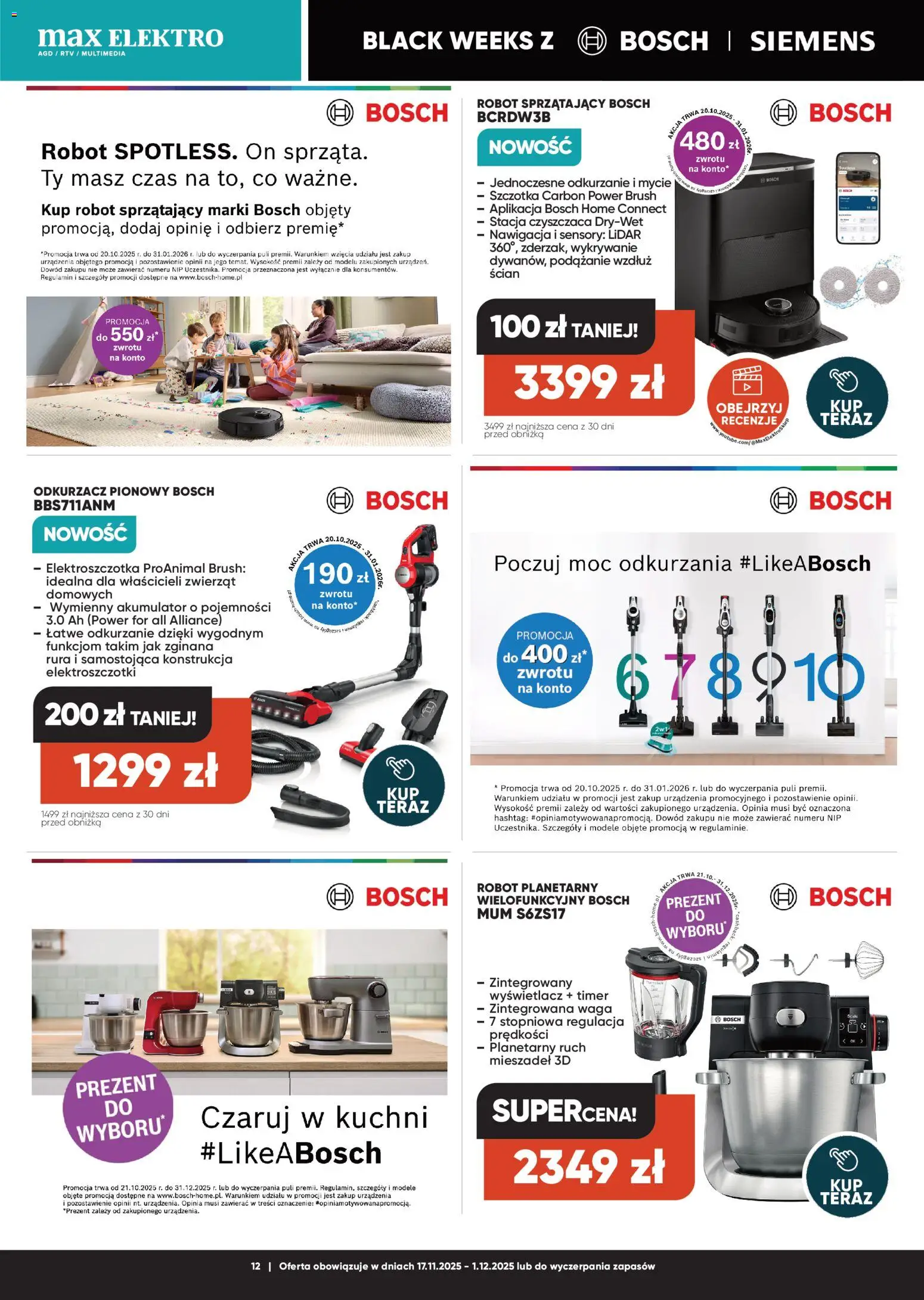 Max elektro Black Friday od 17.11.2025 | Strona: 12 | Produkty: Waga, Odkurzacz, Nawigacja, Szczotka