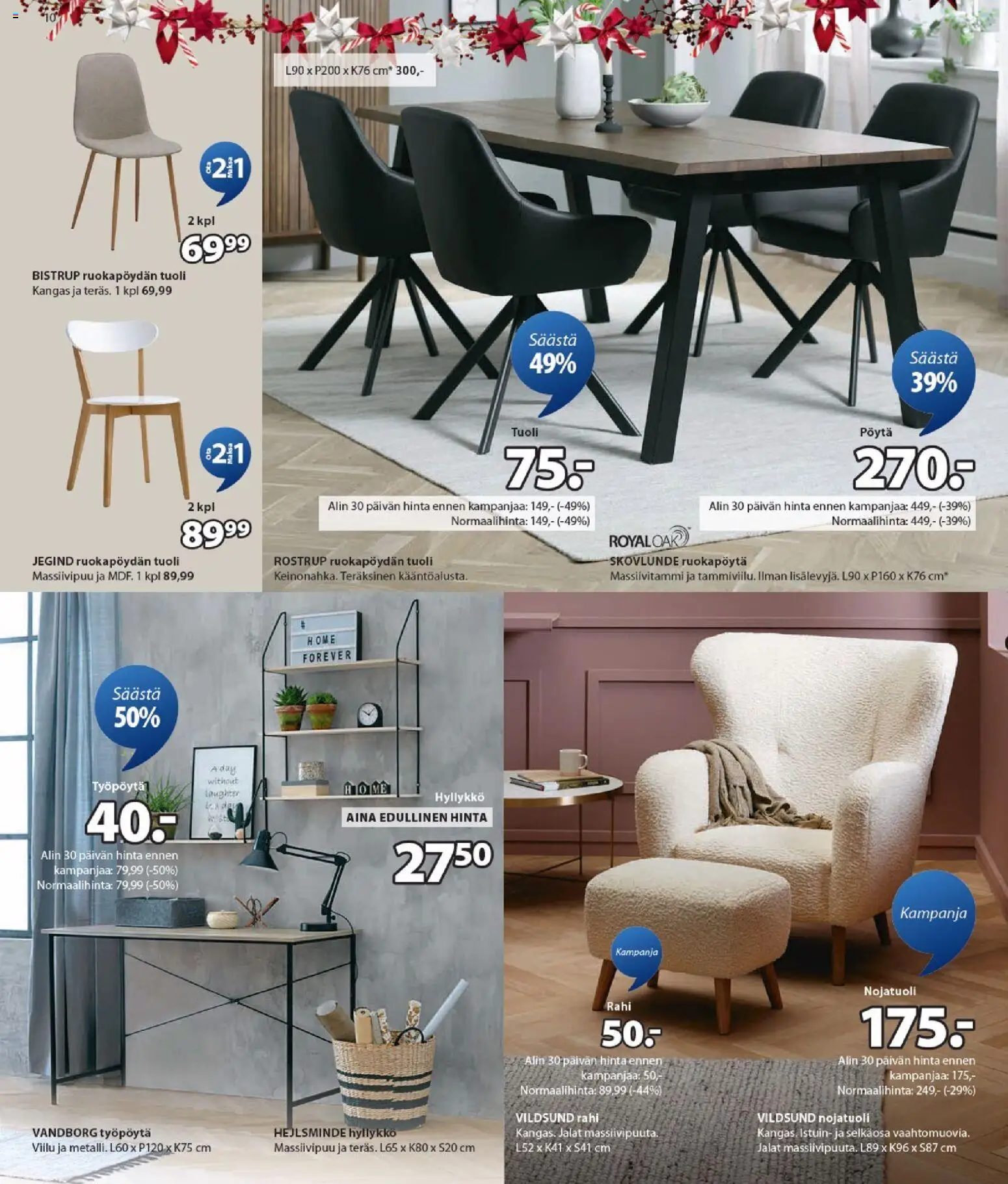 JYSK - Tarjoukset – voimassa 30.10.2025 alkaen | Sivu: 10 | Tuotteet: Rahi, Pöytä, Tuoli, Työpöytä