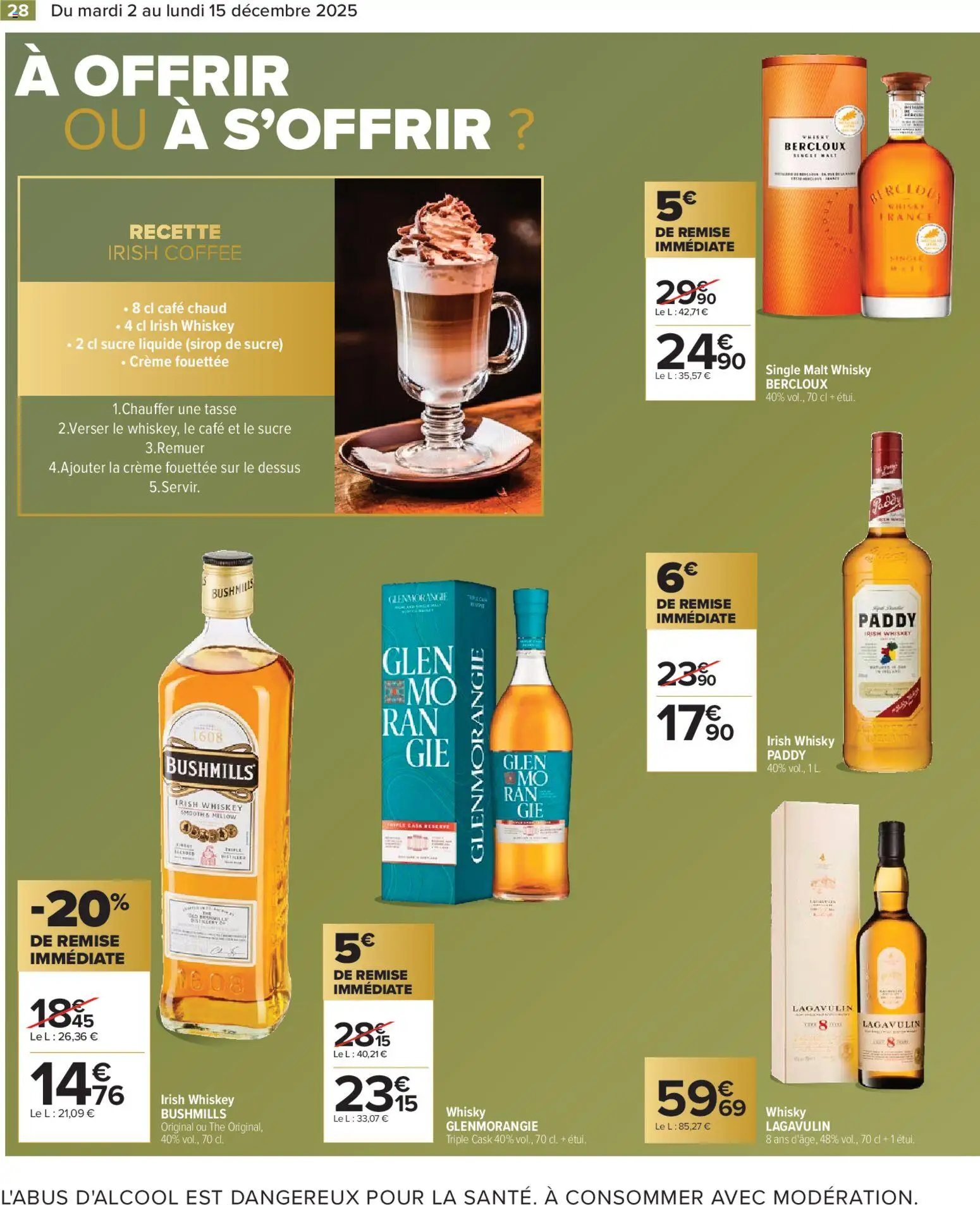 {H1} | Page: 30 | Produits: Whisky, Sucre, Café, Crème