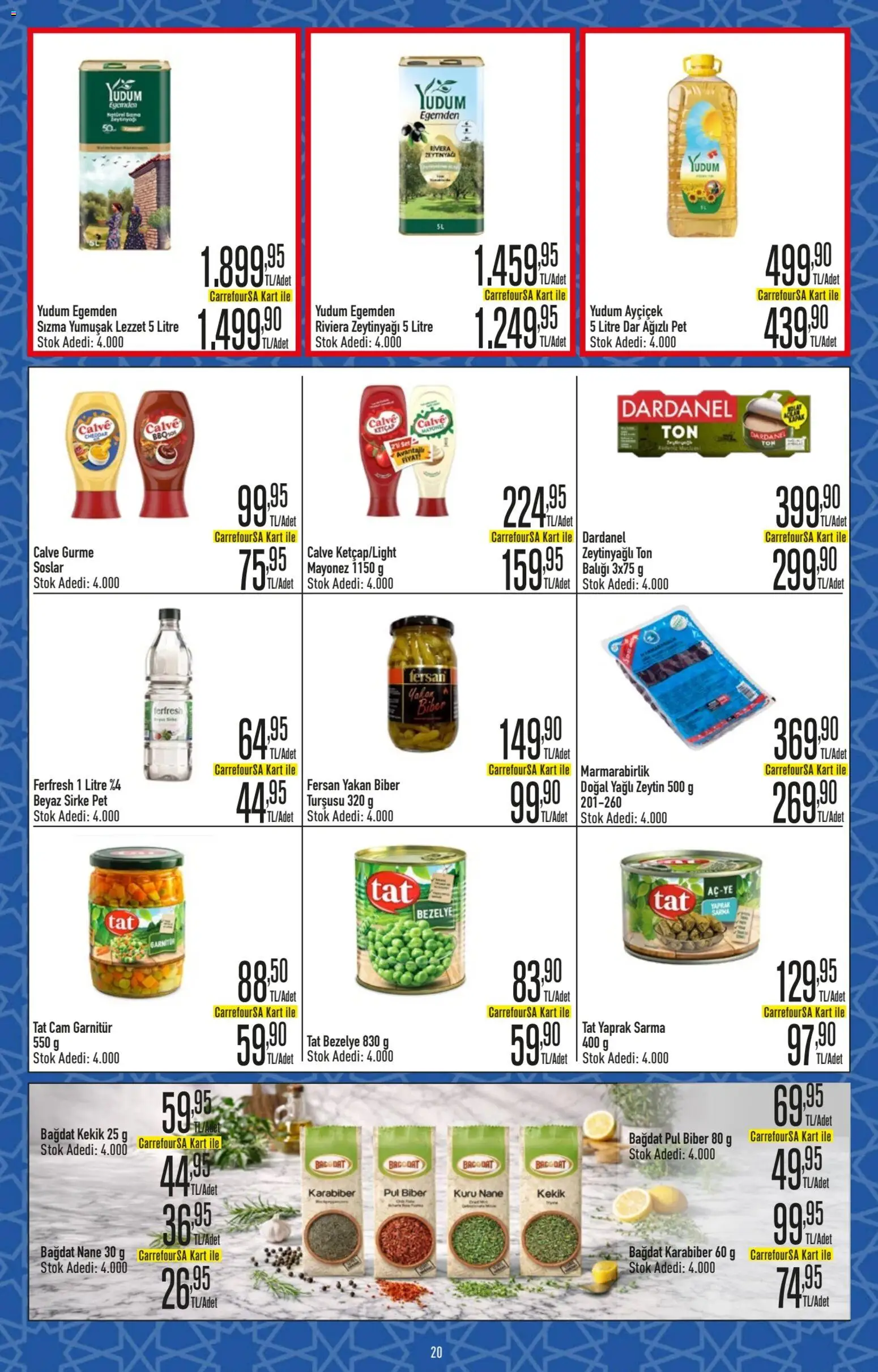 CarrefourSA Katalog - 26.02.2026 tarihinden itibaren geçerlidir | Sayfa: 20 | Ürünler: Sirke, Karabiber, Bezelye, Nane