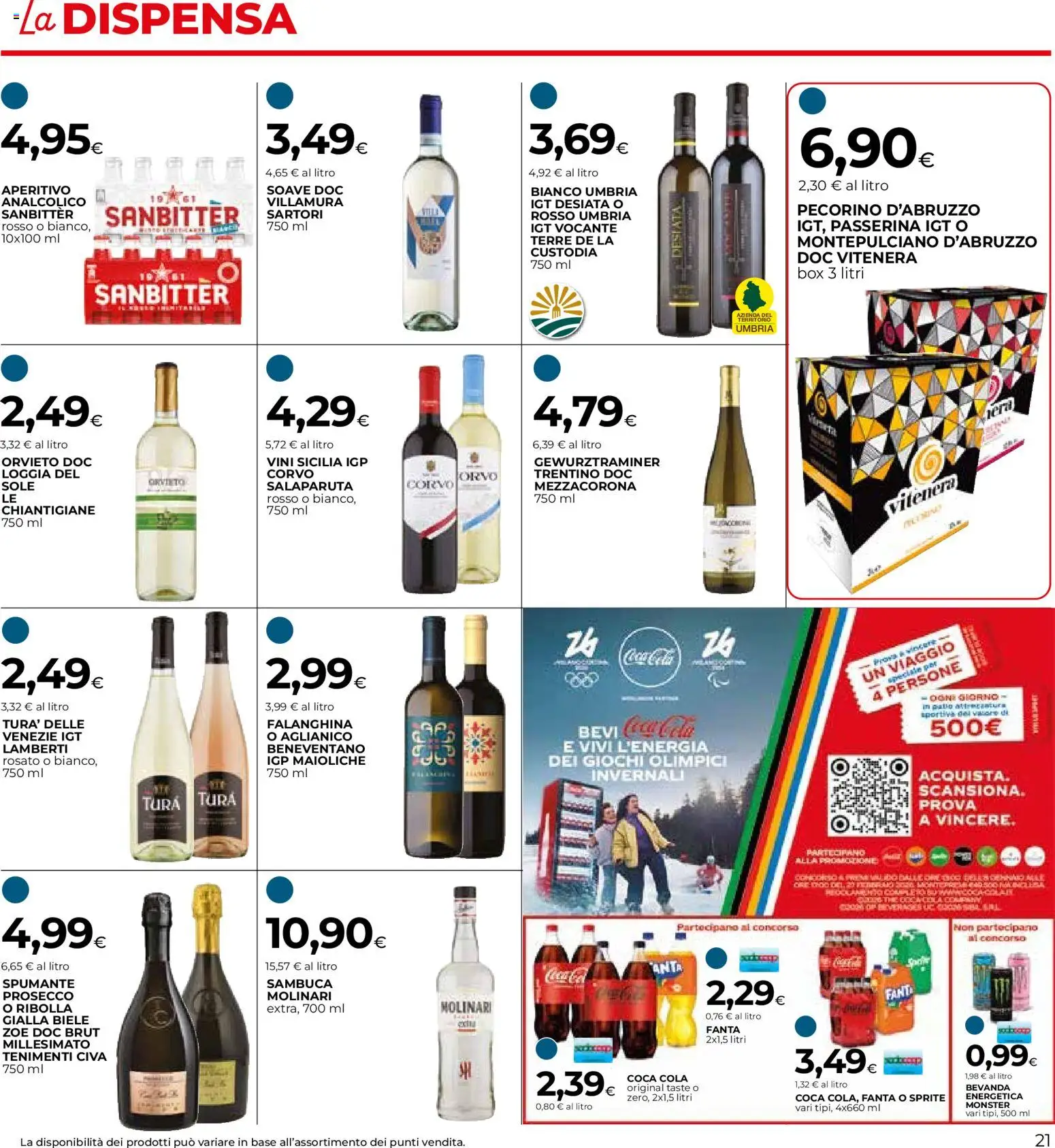 Volantino COOP del 15.01.2026 | Pagina: 21 | Prodotti: Prosecco, The, Coca Cola, Aperitivo