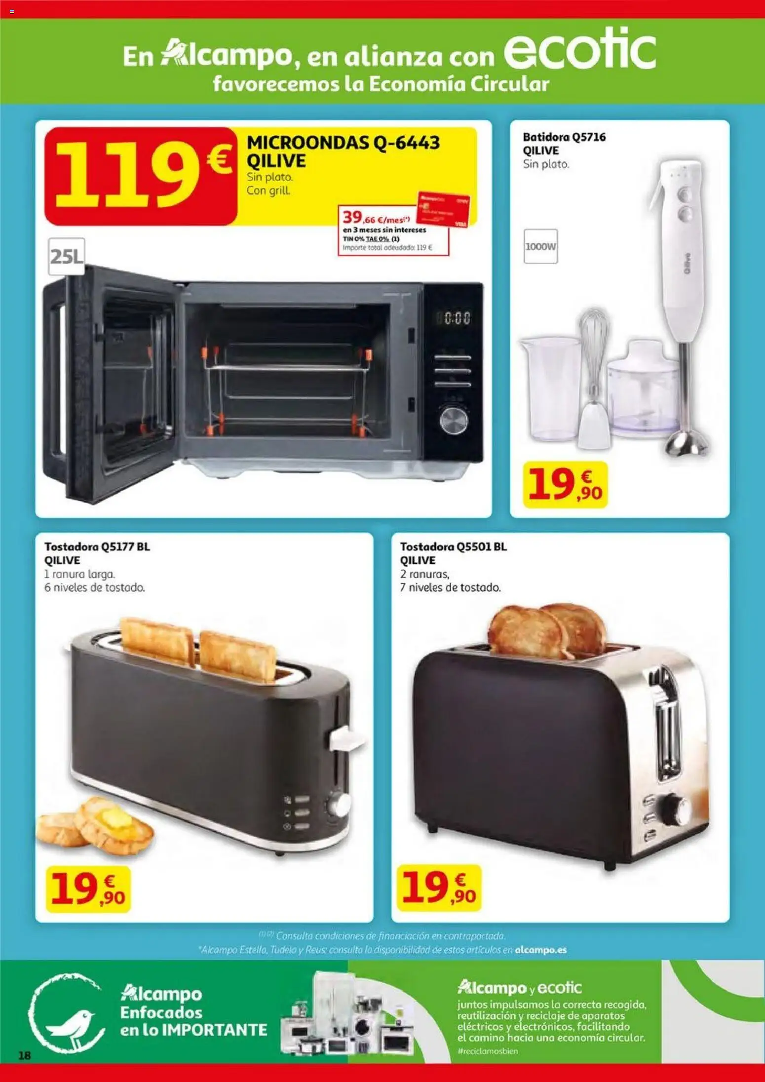 Alcampo - SST Nacional  │ válido desde el 23.10.2025 | Página: 18 | Productos: Batidora, Tostadora