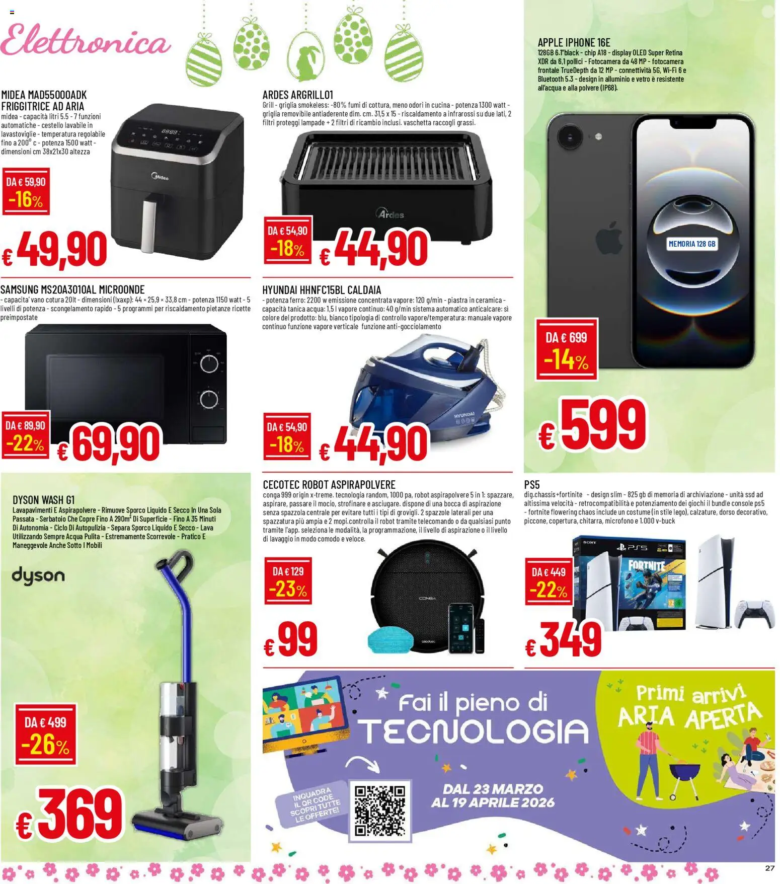 Volantino Galassia del 26.03.2026 | Pagina: 27 | Prodotti: Telecomando, Tanica, Aspirapolvere, Friggitrice