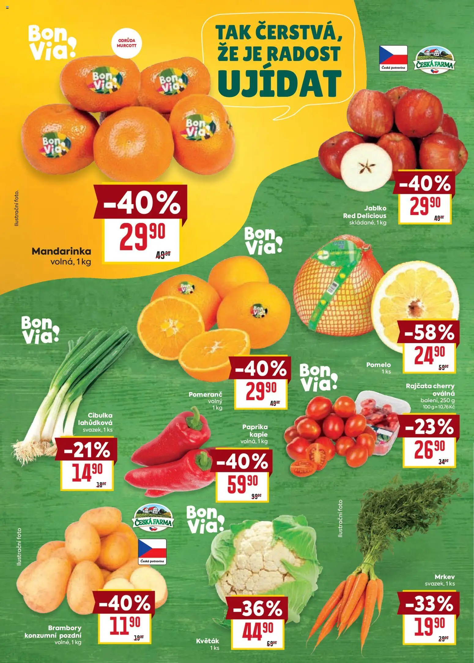 Billa Velký leták od 28.01.2026 | Strana: 2 | Produkty: Pomelo, Květák, Mrkev, Paprika