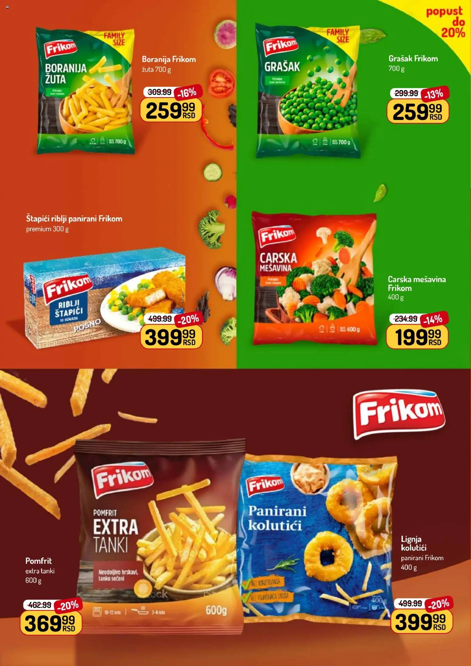 Aman katalog - važi od 16.03.2026 | Strana: 18 | Proizvode: Boranija, Grašak, Riblji štapići, Pomfrit