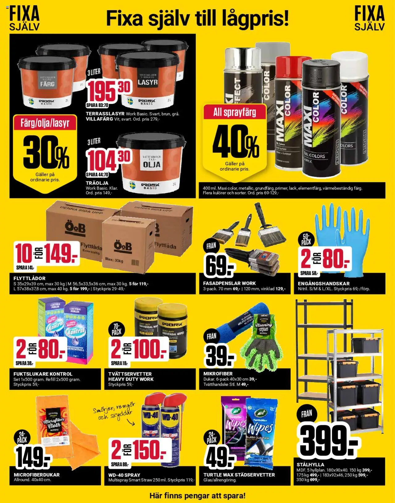 ÖoB reklamblad aktuell från 16.06.2025 | Sida: 9 | Produkter: Galler, Flyttlåda, Glass, Träolja