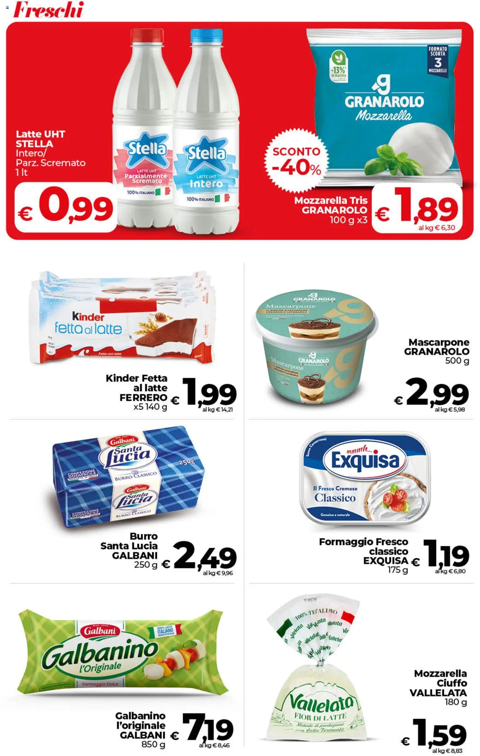 Volantino COOP del 17.03.2026 | Pagina: 10 | Prodotti: Mozzarella, Latte, Burro, Mascarpone