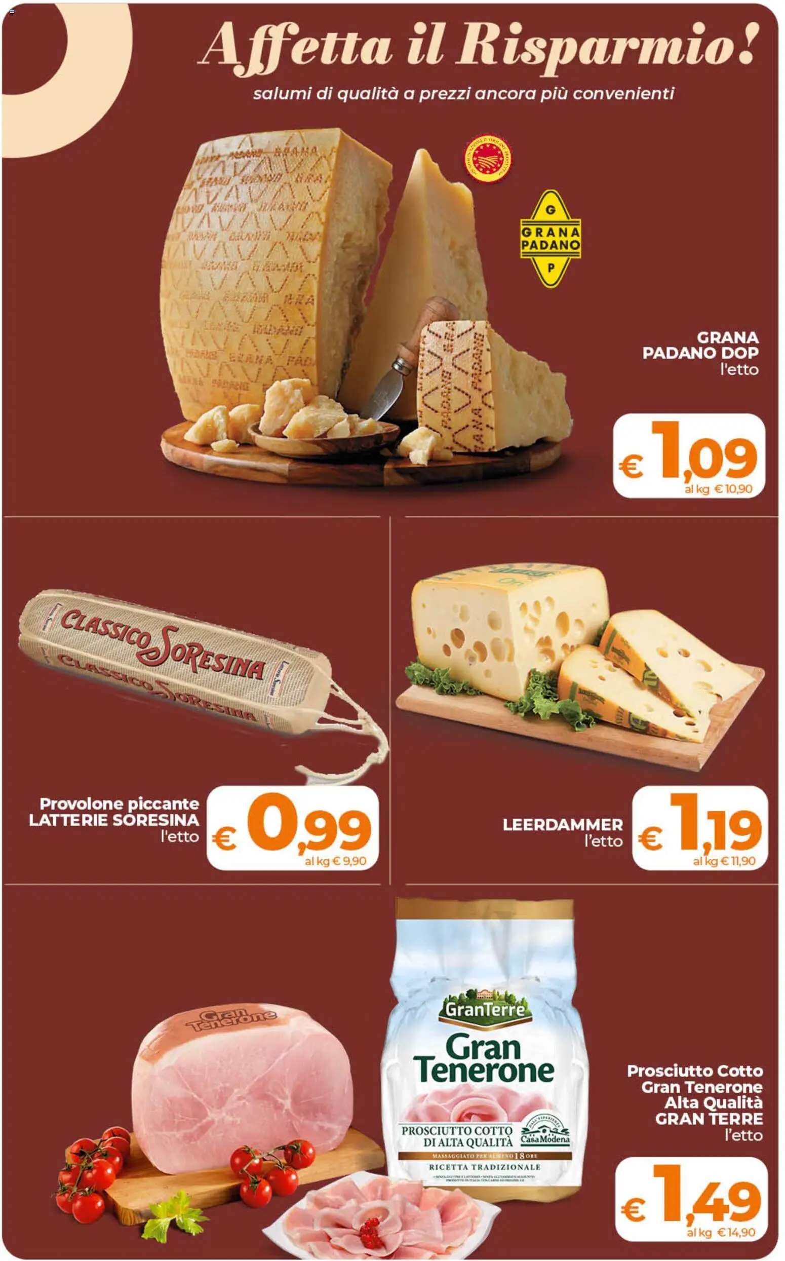 Volantino Ipercoop del 28.04.2026 | Pagina: 12 | Prodotti: Provolone, Prosciutto Cotto, Prosciutto, Grana Padano