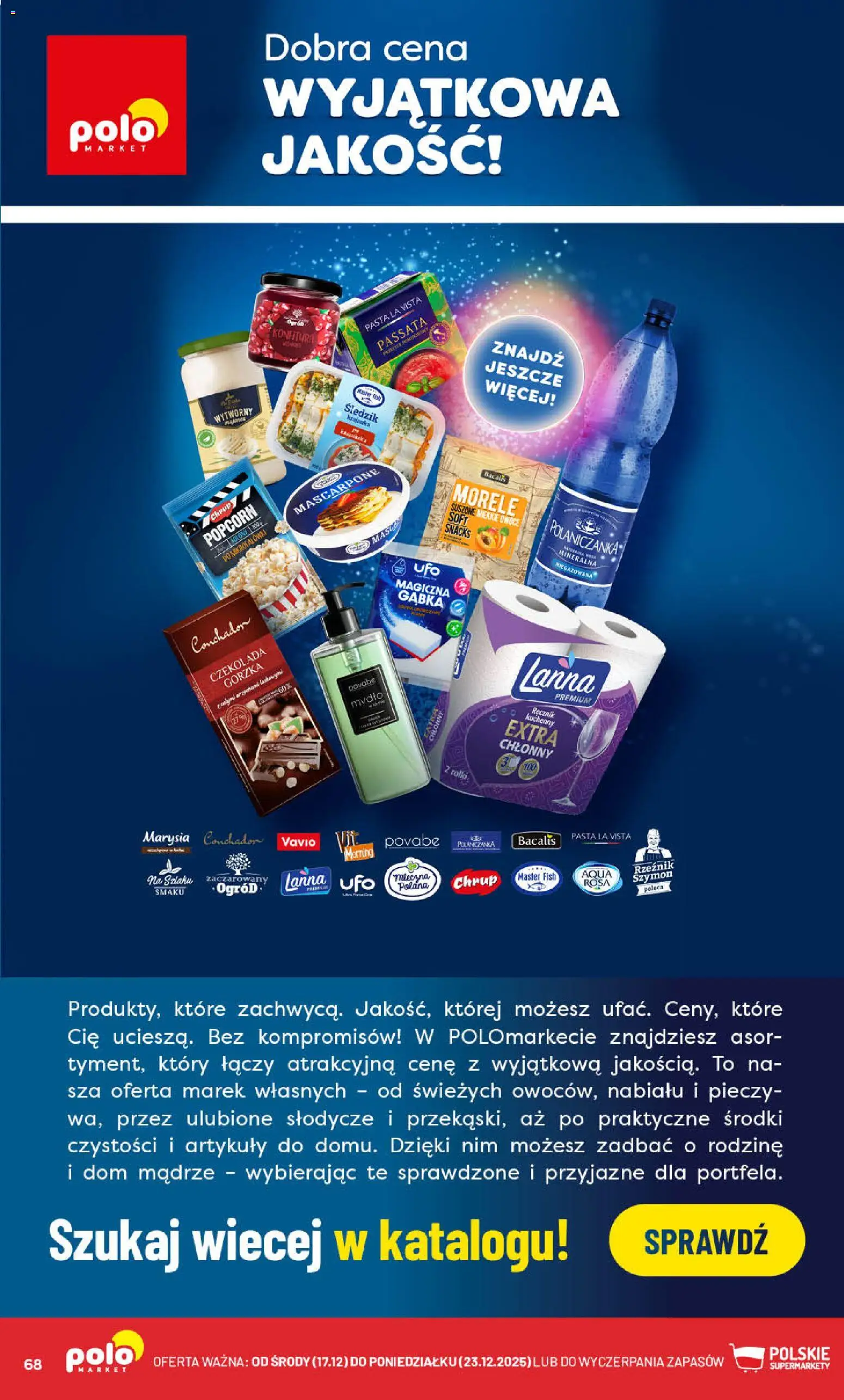 POLOmarket Gazetka od 17.12.2025 | Strona: 68 | Produkty: Słodycze, Czekolada gorzka, Mascarpone, Mydło