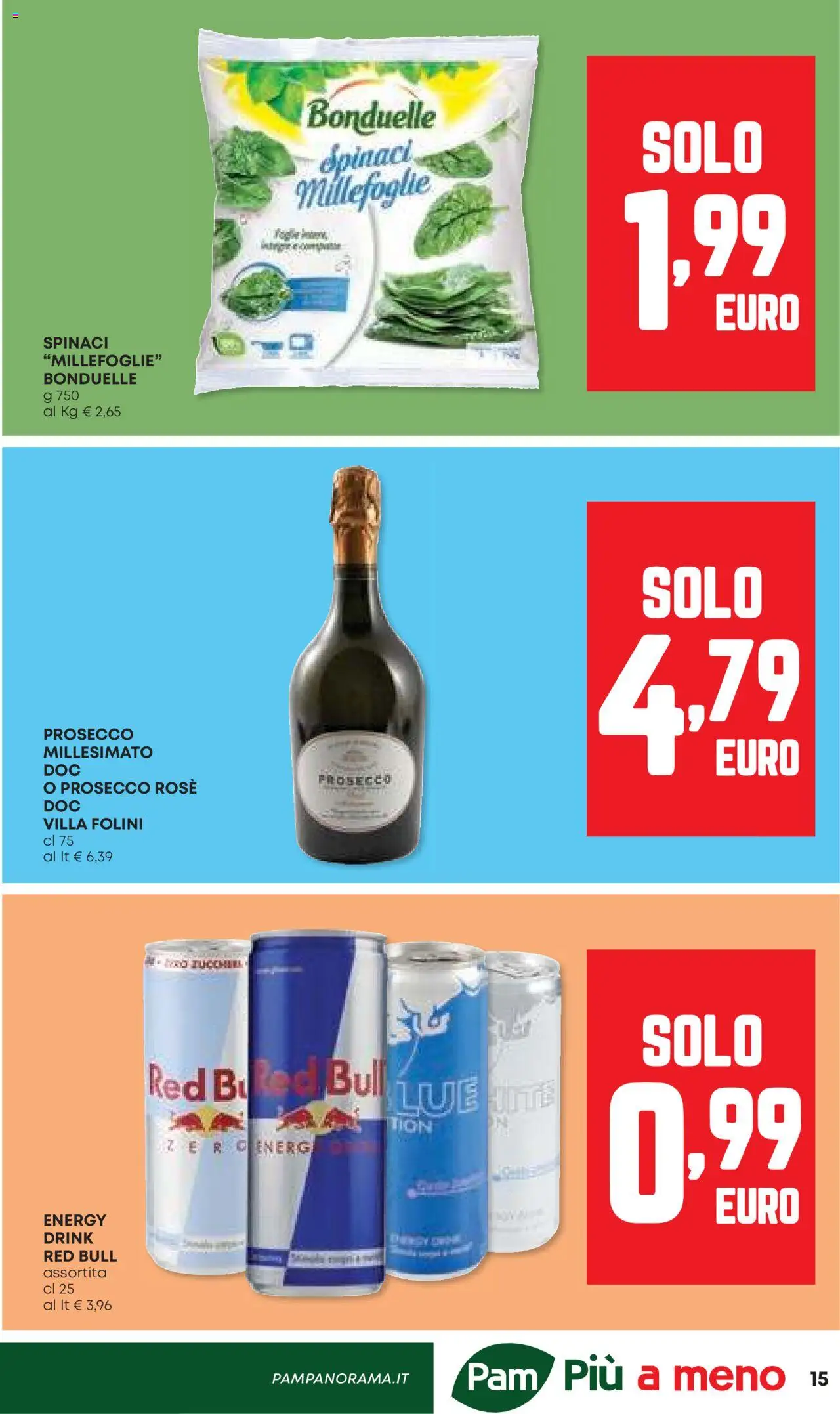 Volantino Panorama del 11.09.2025 | Pagina: 15 | Prodotti: Prosecco, Spinaci, Red Bull