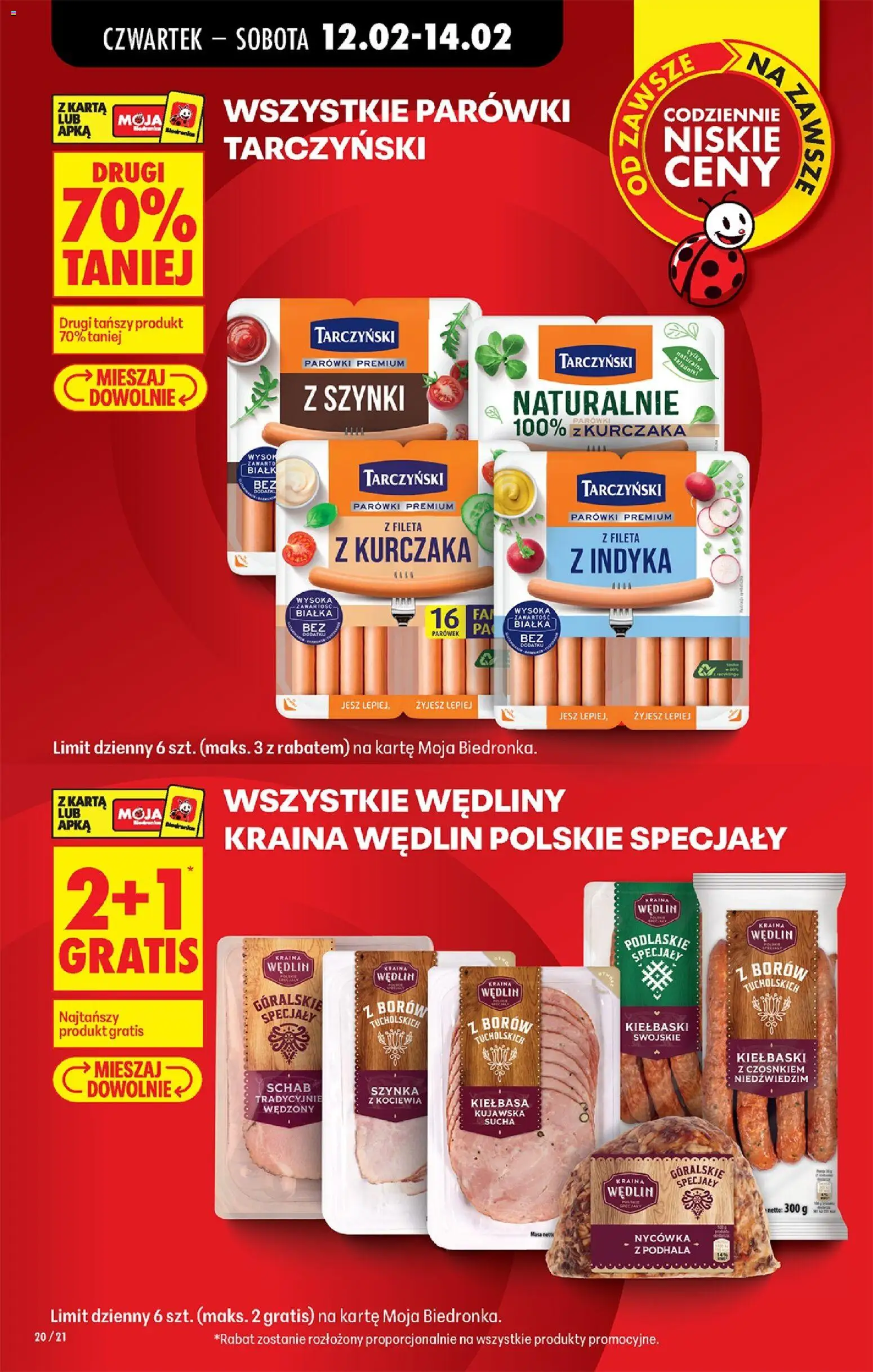 Biedronka gazetka - Oferta w tym tygodniu od 12.02.2026 | Strona: 24 | Produkty: Karta, Parówki, Kiełbaski, Szynka