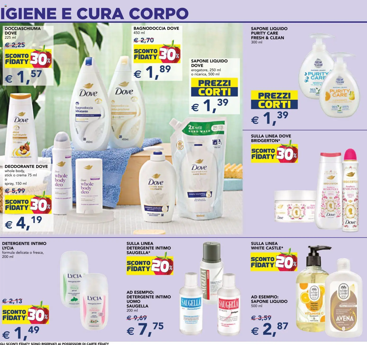 Volantino Esselunga S del 29.01.2026 | Pagina: 8 | Prodotti: Crema, Sapone, Detergente, Intimo
