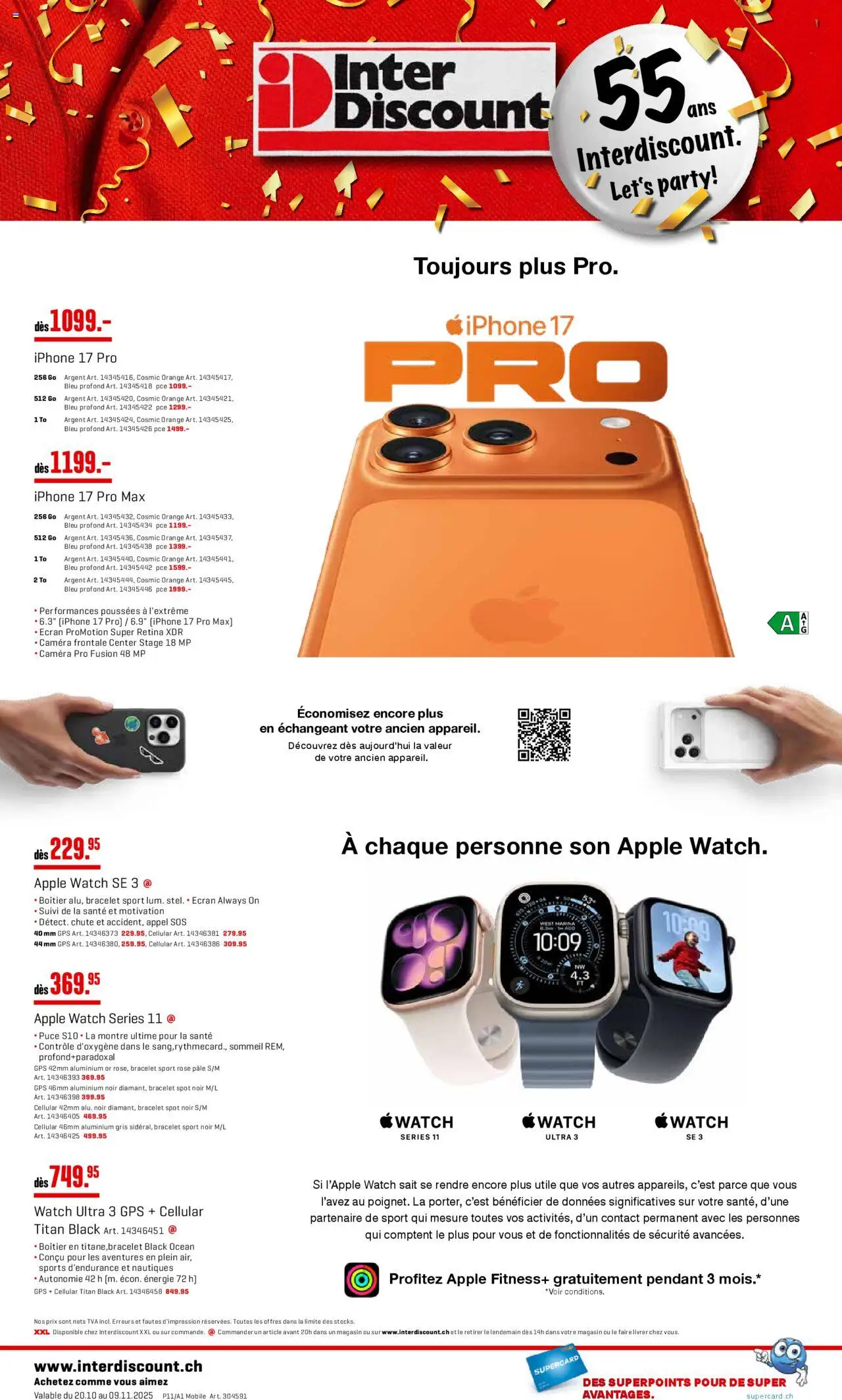 Interdiscount Aktionen Mobile FR – gültig ab 20.10.2025 | Seite: 4 | Produkte: Apple, Iphone, Apple Watch