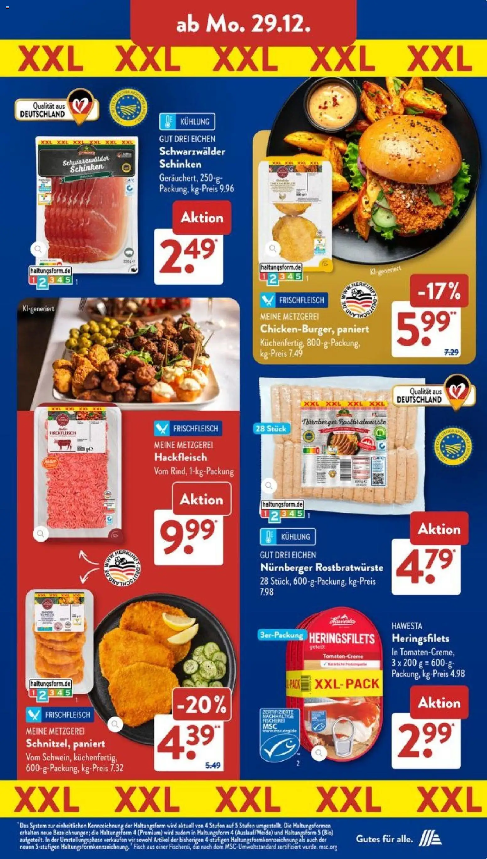 Aldi Süd Prospekt 	 – gültig ab 29.12.2025 | Seite: 13 | Produkte: Fisch, Schinken, Hackfleisch