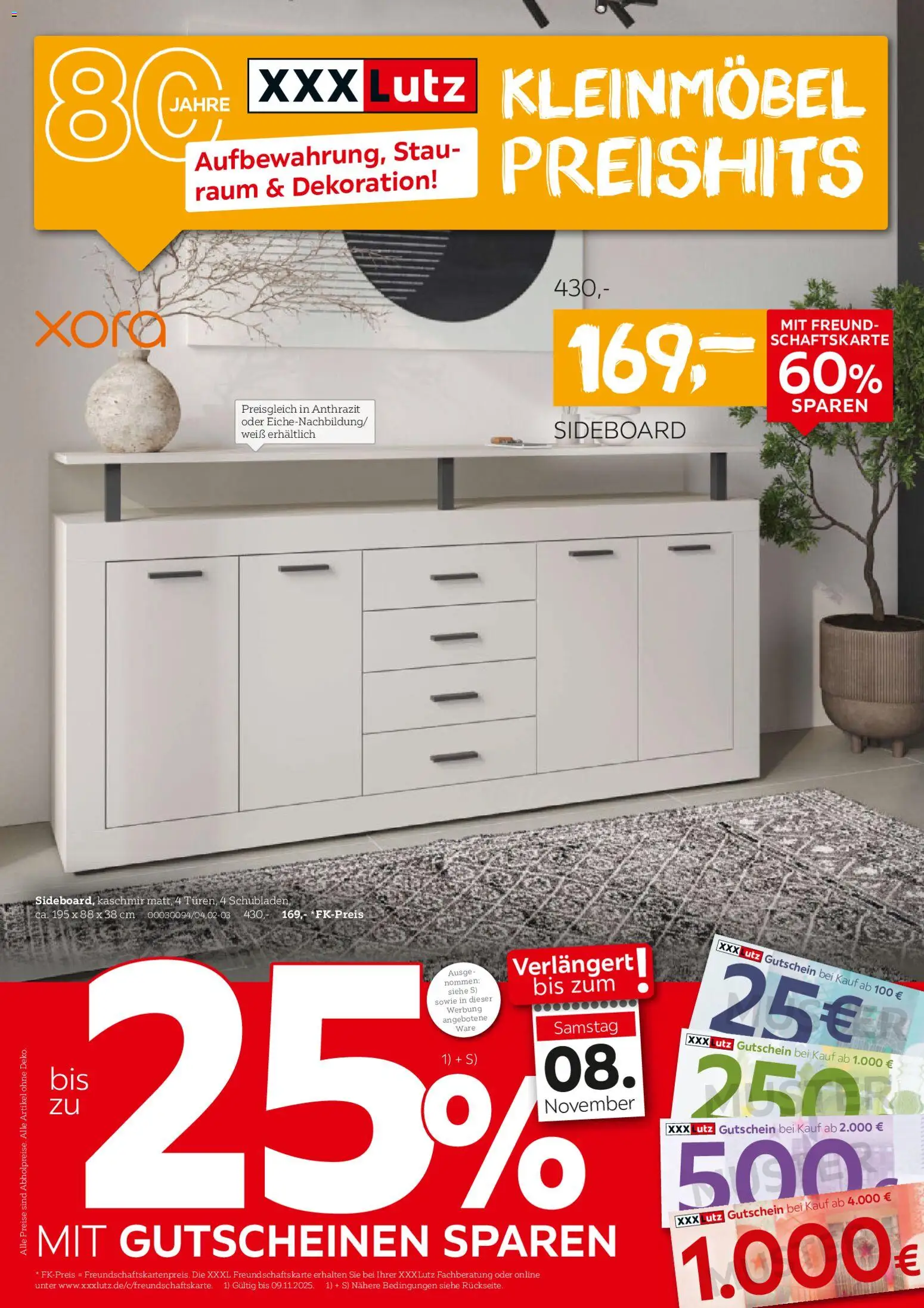 XXXL Lutz Kleinmöbel-Preishits! – gültig ab 26.10.2025 | Seite: 1 | Produkte: Sideboard