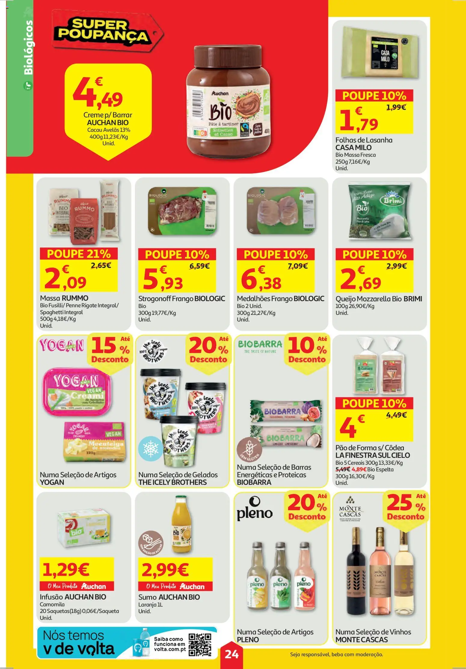 Auchan folheto │ válido de 30.04.2026 | Página: 24 | Produtos: Avelãs, Queijo, Sumo, Cereais
