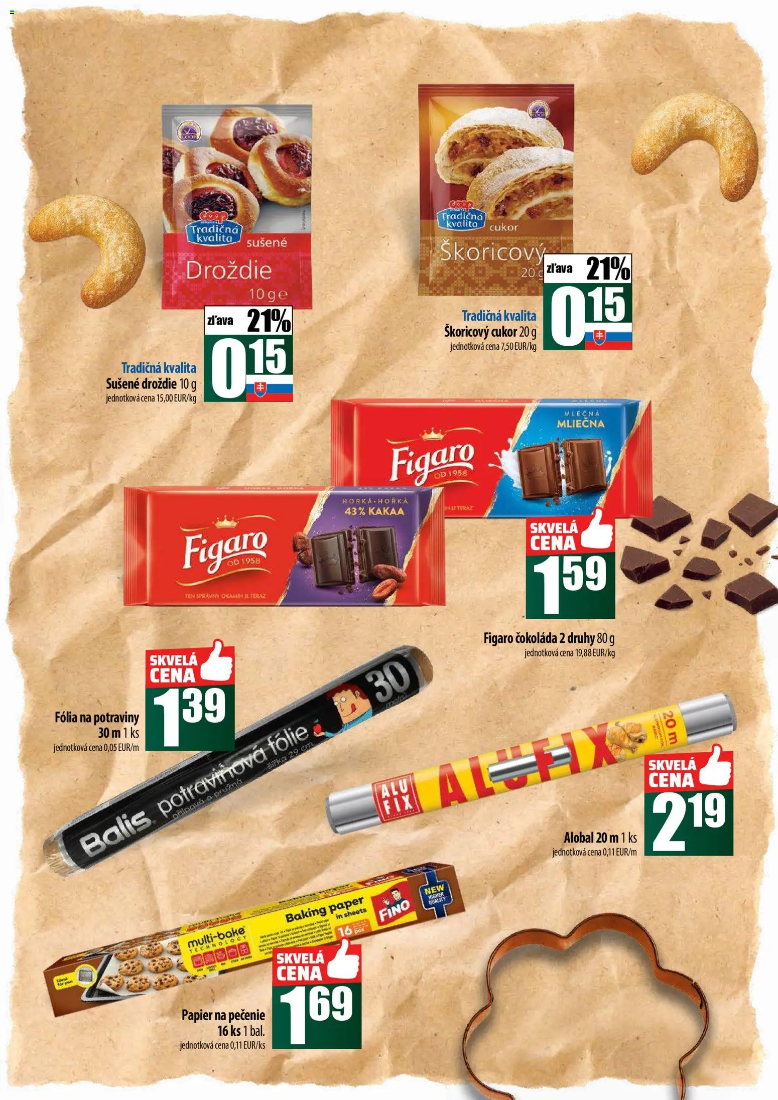 Nové COOP Jednota akcie – leták je platný od 27.11.2025 | Strana: 33 | Produkty: Čokoláda, Cukor