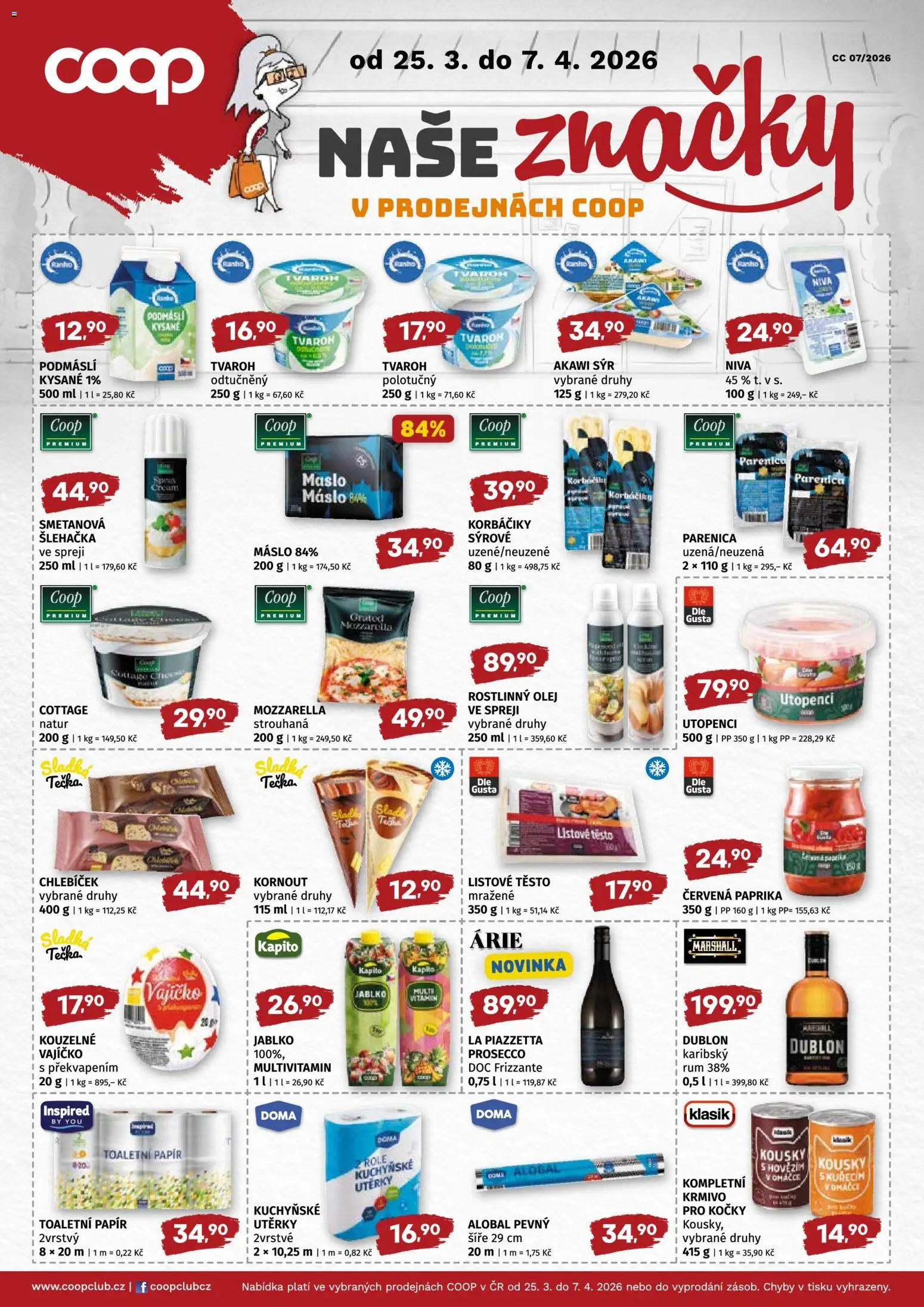 Coop leták - Středočeský region od 25.03.2026 | Strana: 4 | Produkty: Prosecco, Utěrky, Listové těsto, Alobal