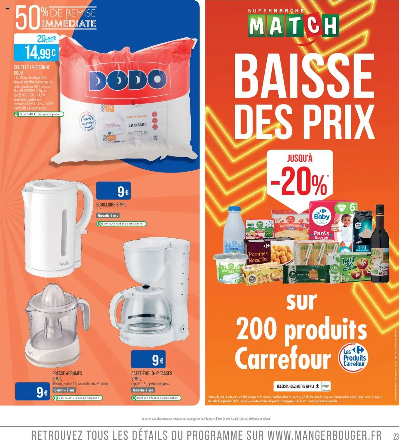  | Page: 23 | Produits: Bouilloire, Enveloppe, Pommes, Crème