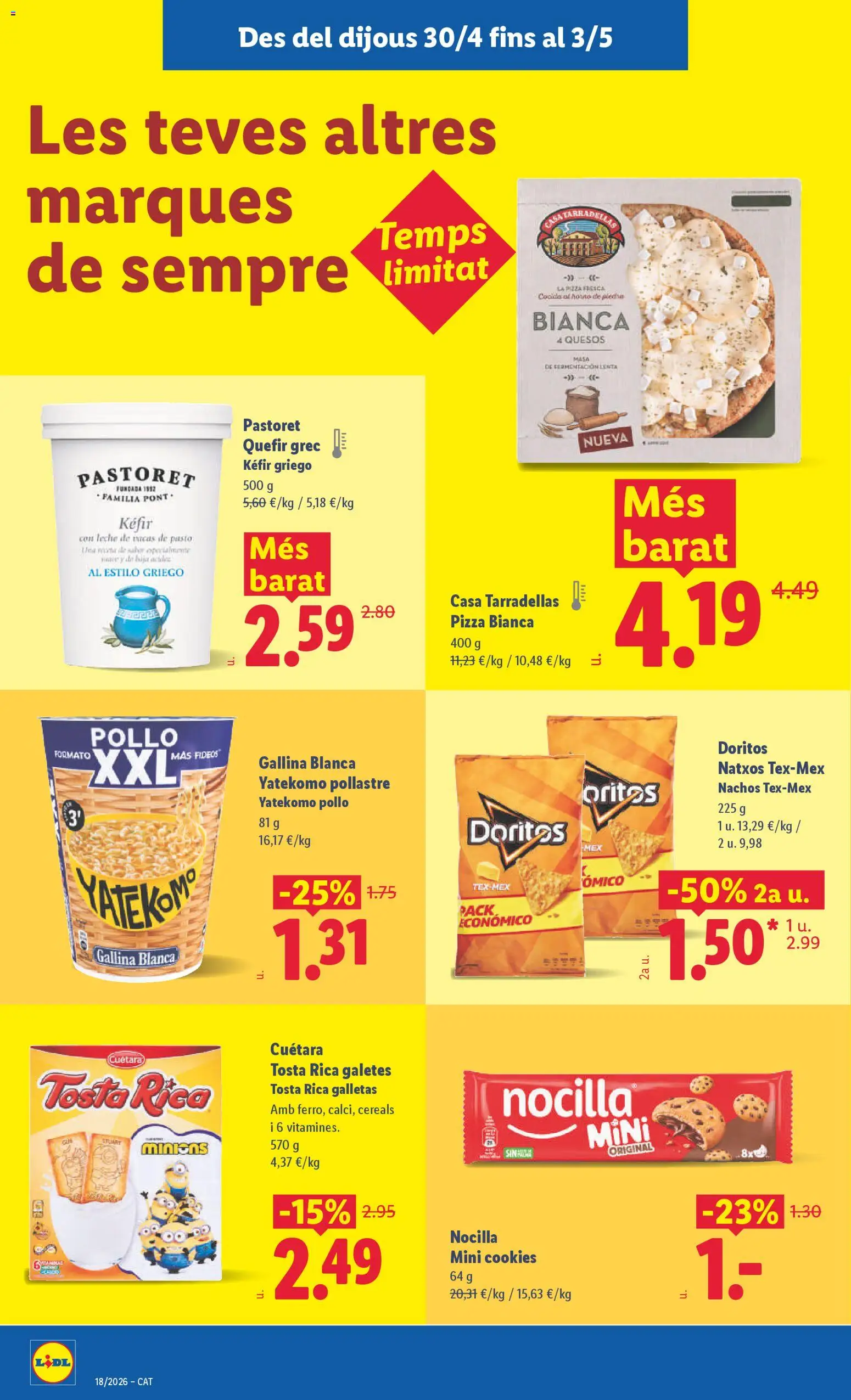 Lidl folleto │ válido desde el 27.04.2026 | Página: 40 | Productos: Καλτσάκια μισά, Leche, Pizza, Galletas