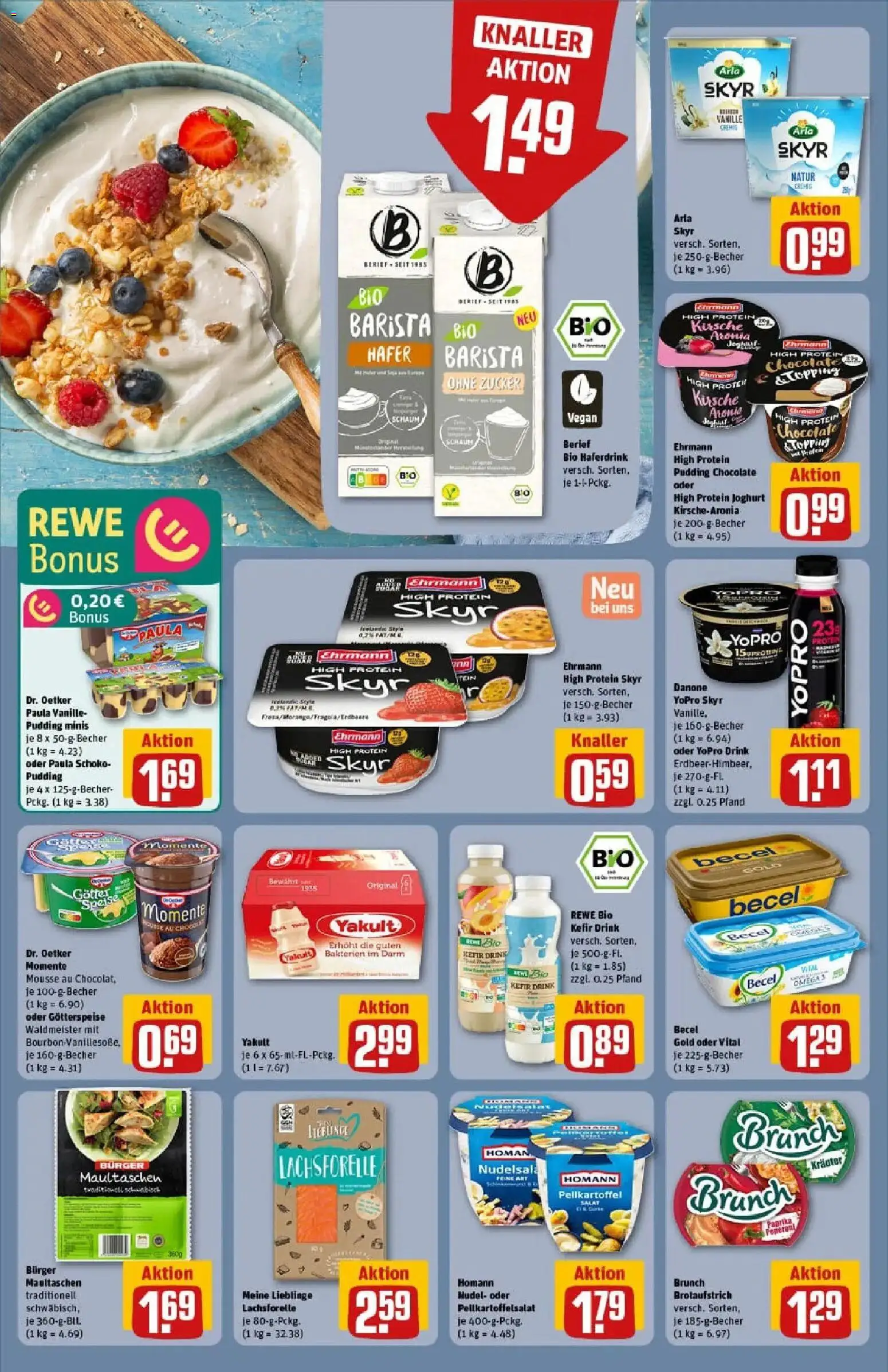 Rewe prospekt München / Bogenhausen	 – gültig ab 18.01.2026 | Seite: 18 | Produkte: Becel, Pudding, Haferdrink, Maultaschen
