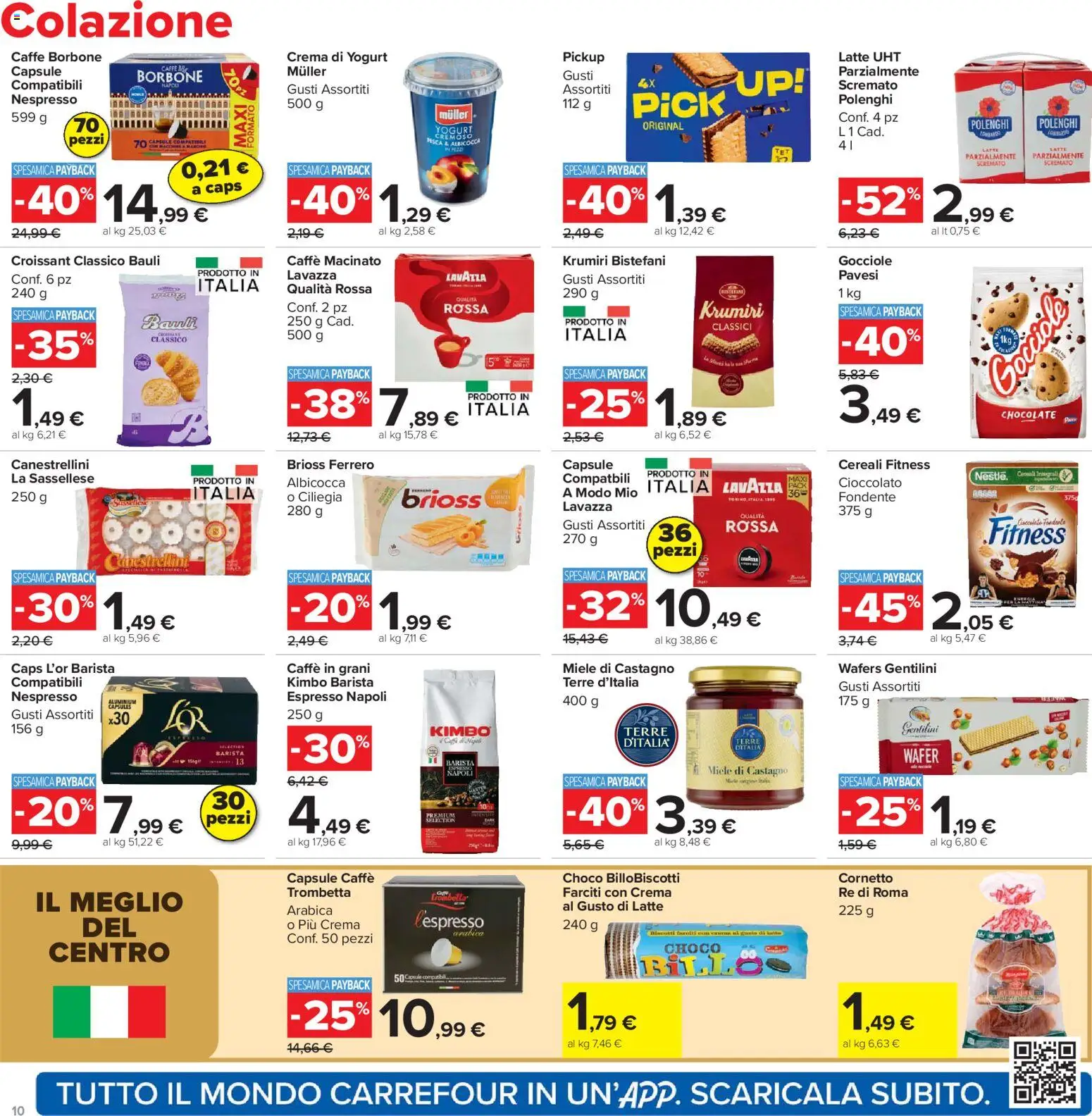 Volantino Carrefour del 21.04.2026 | Pagina: 10 | Prodotti: Yogurt, Cioccolato, Latte, Pesca