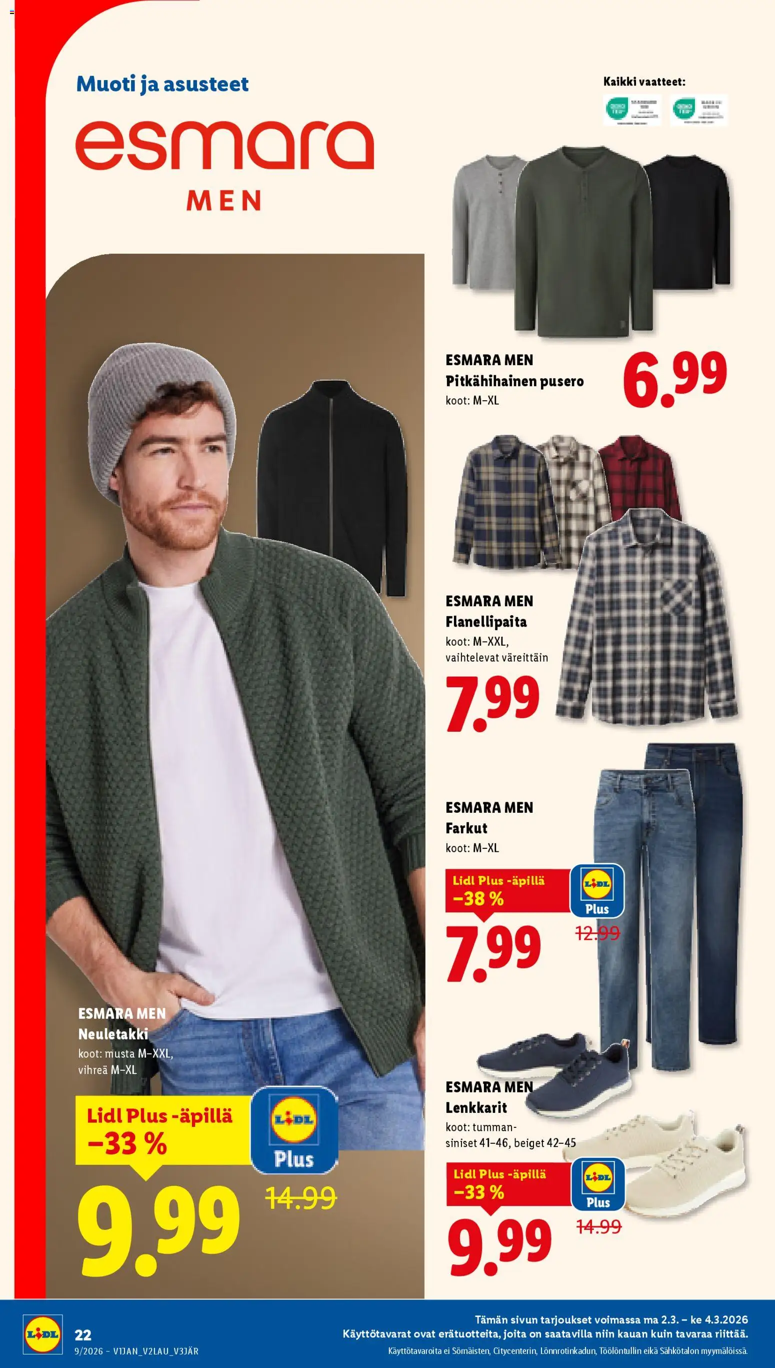 Lidl tarjoukset - Tampere – voimassa 26.02.2026 alkaen | Sivu: 28 | Tuotteet: Neuletakki, Vaatteet, Pusero, Lenkkarit