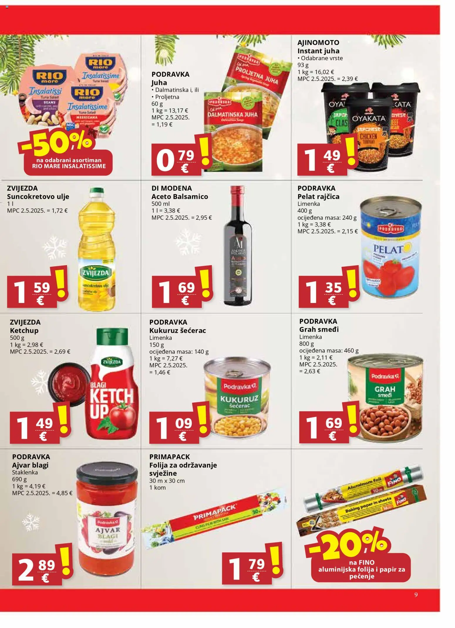 Ultra Gros katalog | vrijedi od 17.12.2025 | Stranica: 9 | Proizvodi: Rio Mare, Juha, Papir za pečenje, Balsamico