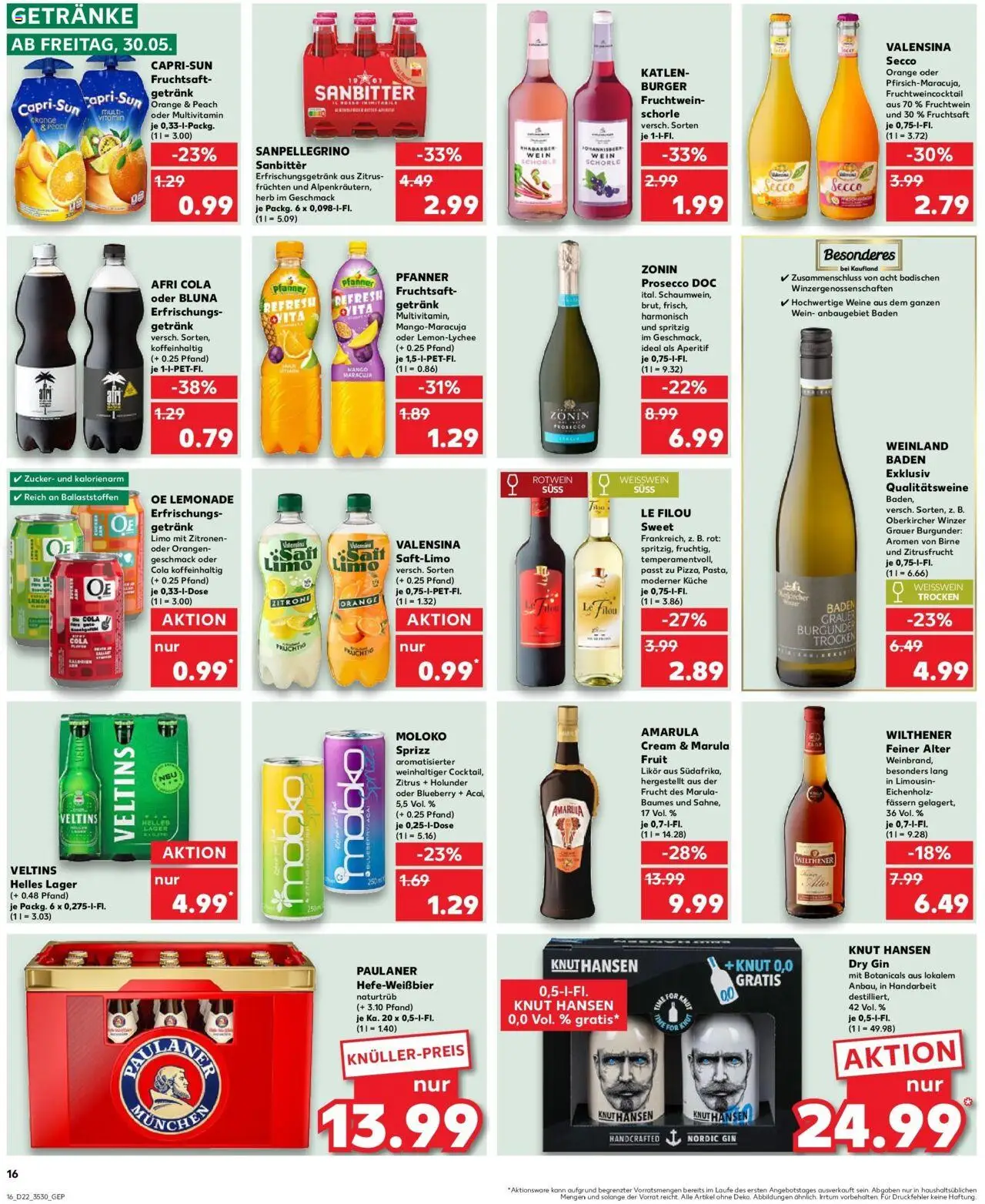 Kaufland prospekt Berlin	 - gültig ab dem 29.05.2025 | Seite: 16 | Produkte: Rotwein, Zitrone, Mango, Paulaner