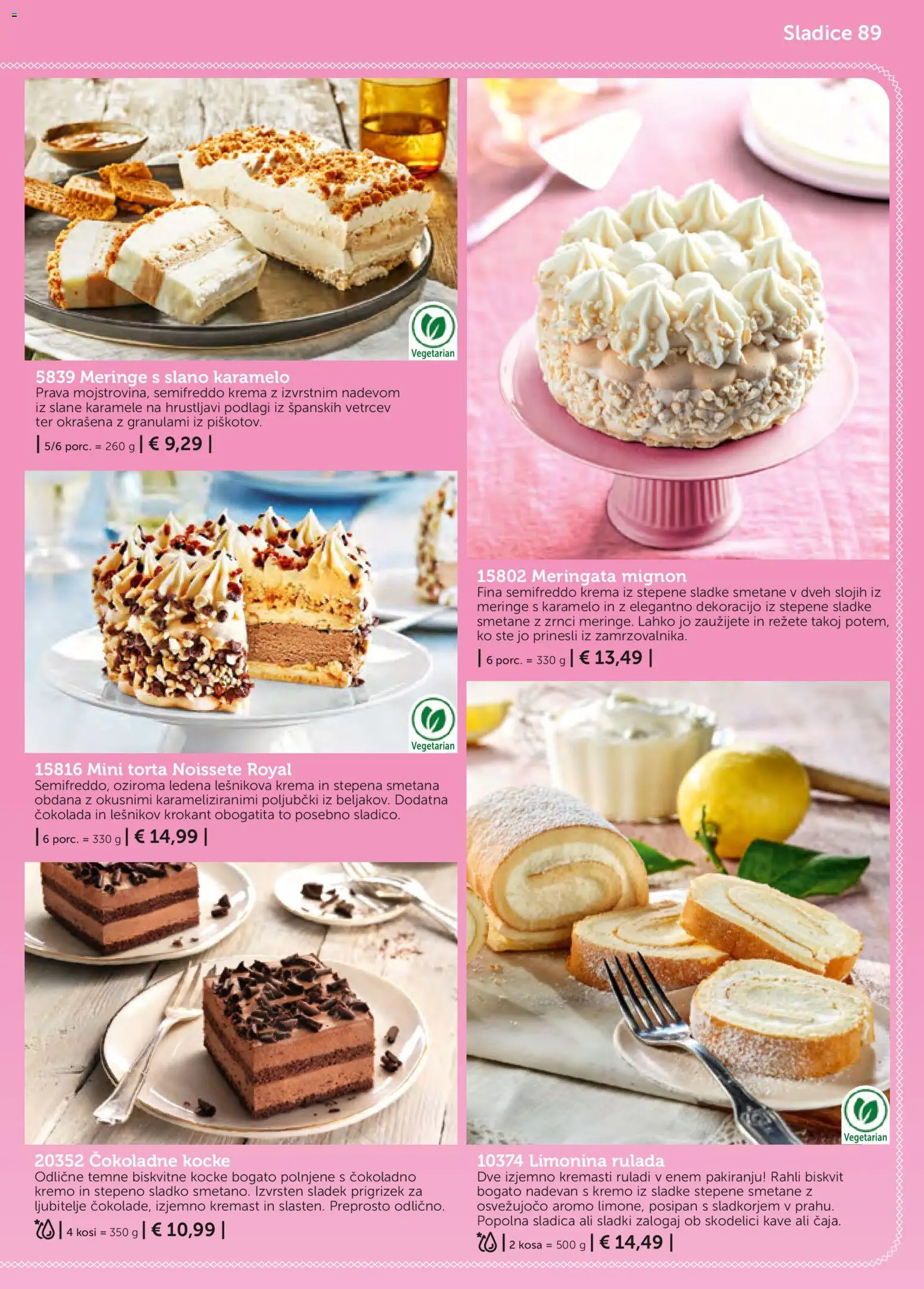 Novi Bofrost katalog ponudbe – veljaven od 01.11.2025 | Stran: 89 | Izdelki: Torta, Cokolada, Karamele, Smetana