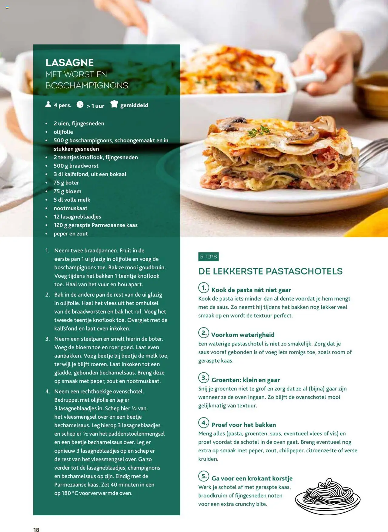 {H1} | Pagina: 18 | Producten: De oven, Nootmuskaat, Melk, Boter