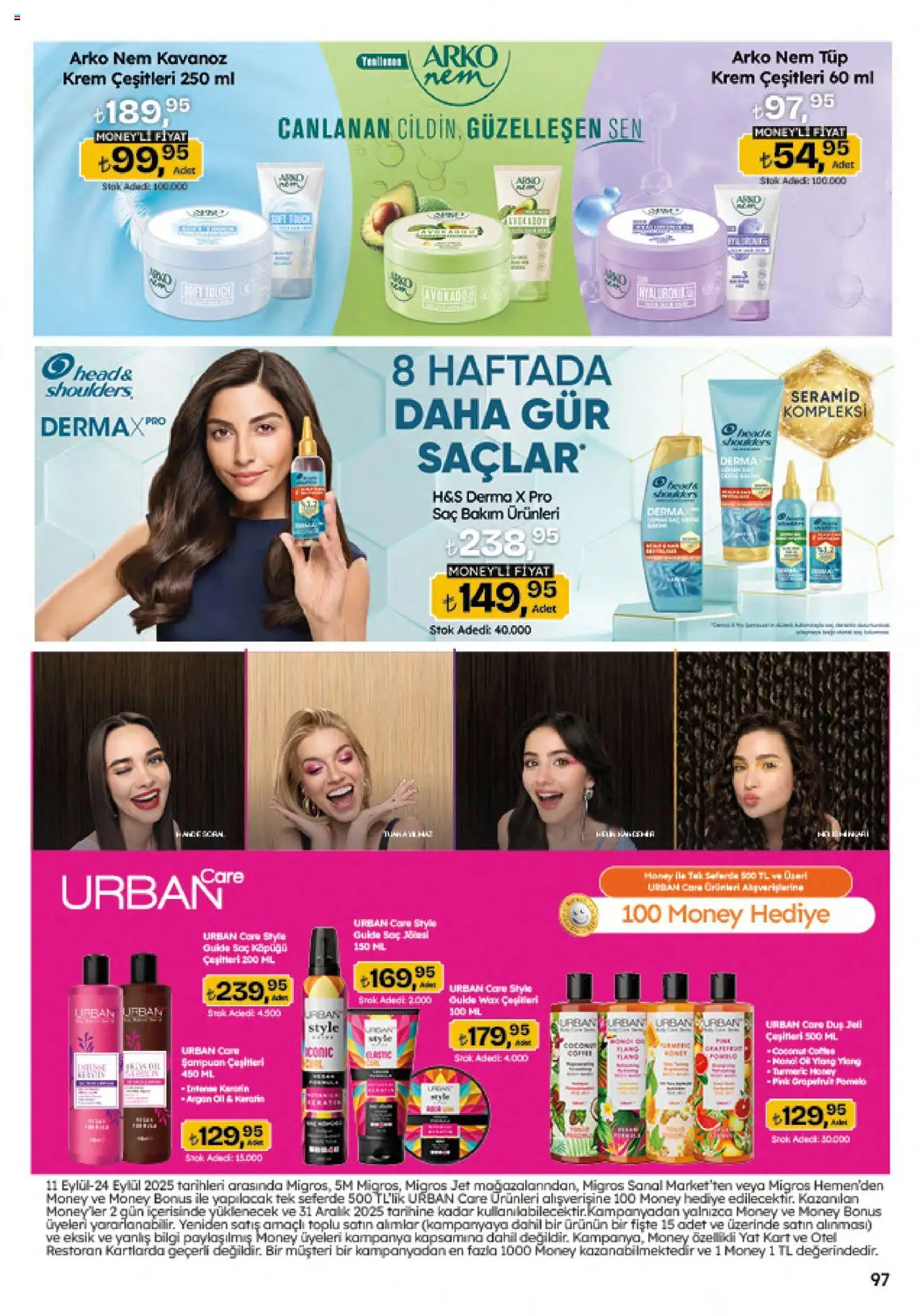 Migros Katalog - 5M Migroskop Dijital - 11.09.2025 tarihinden itibaren geçerlidir | Sayfa: 97 | Ürünler: Duş, Şampuan, Krem, Duş jeli