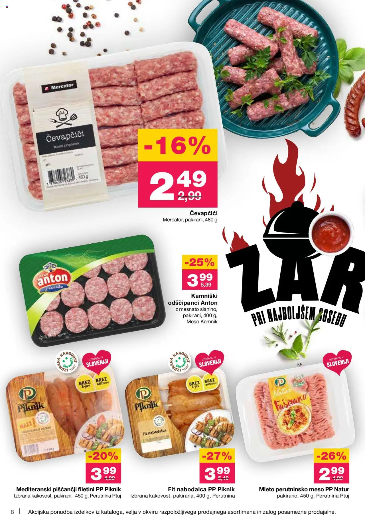 Mercator katalog │ velja od 28.08.2025 | Stran: 8 | Izdelki: Čevapčiči
