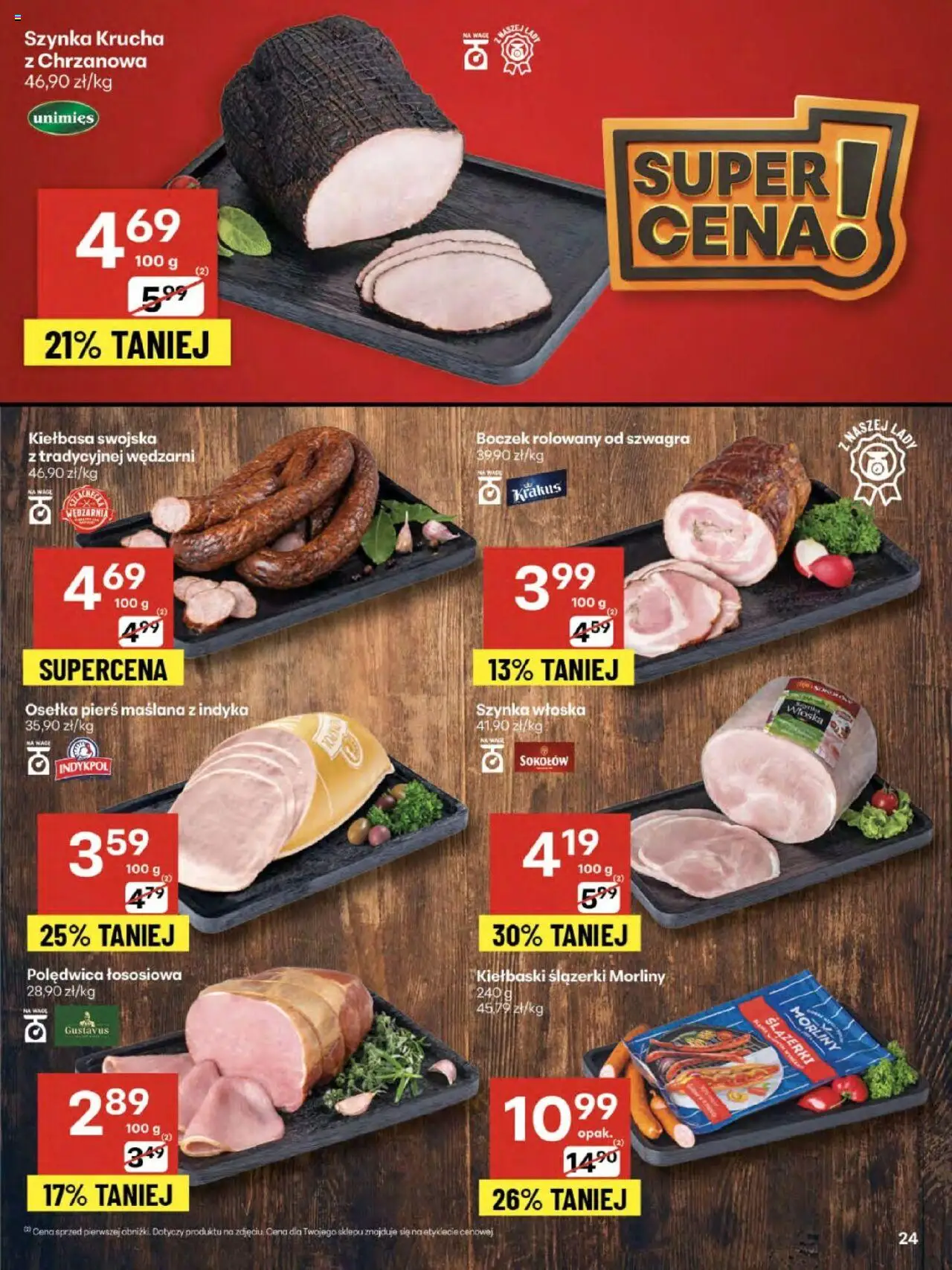 Delikatesy Centrum Gazetka - Sklepy Własne od 07.08.2025 | Strona: 24 | Produkty: Kiełbasa, Osełka, Kiełbaski, Szynka