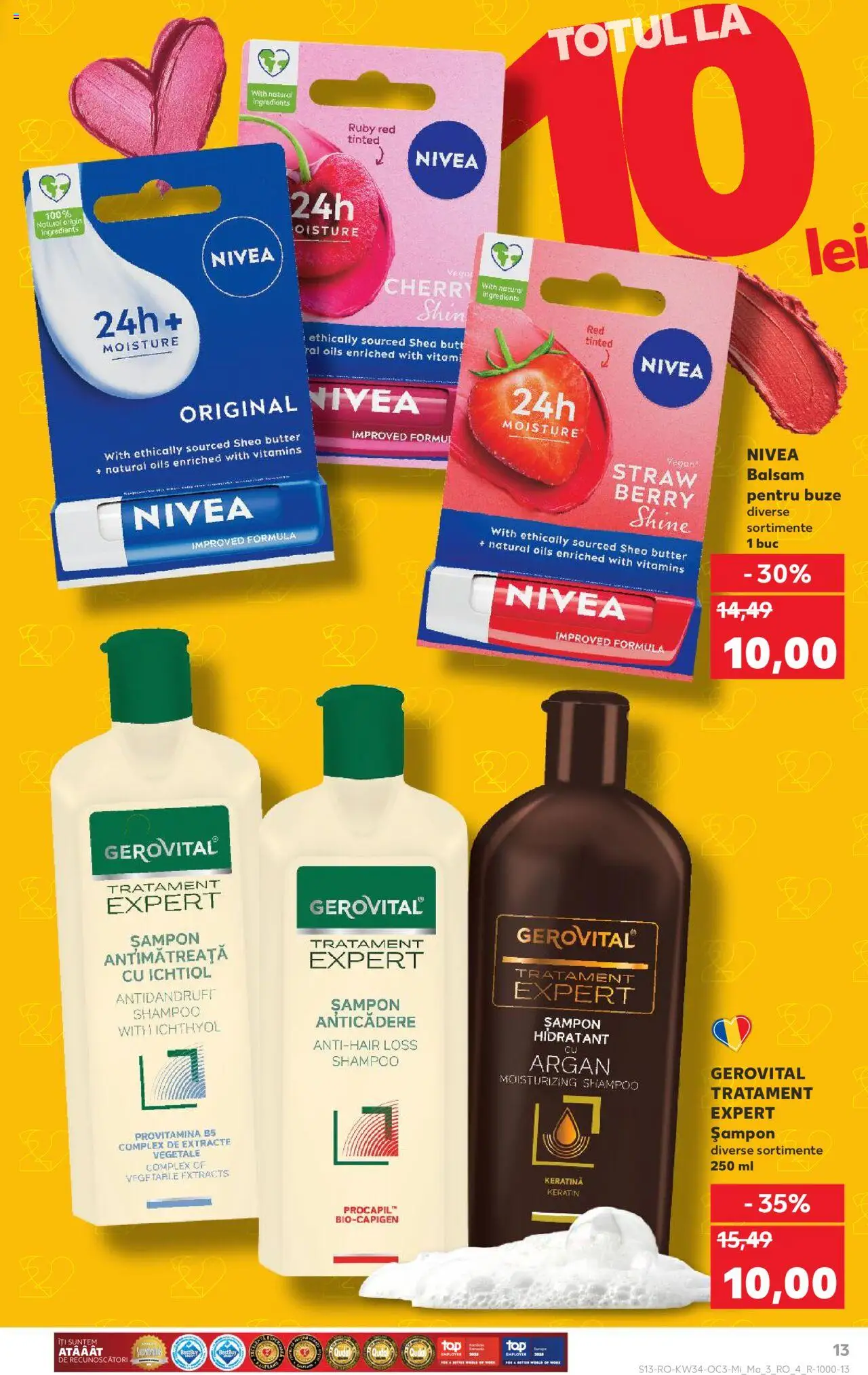 Kaufland RO akciós ujság - amely érvényes a következő dátumtól: 20.08.2025 | Oldal: 13 | Termékek: Sampon, Vegán