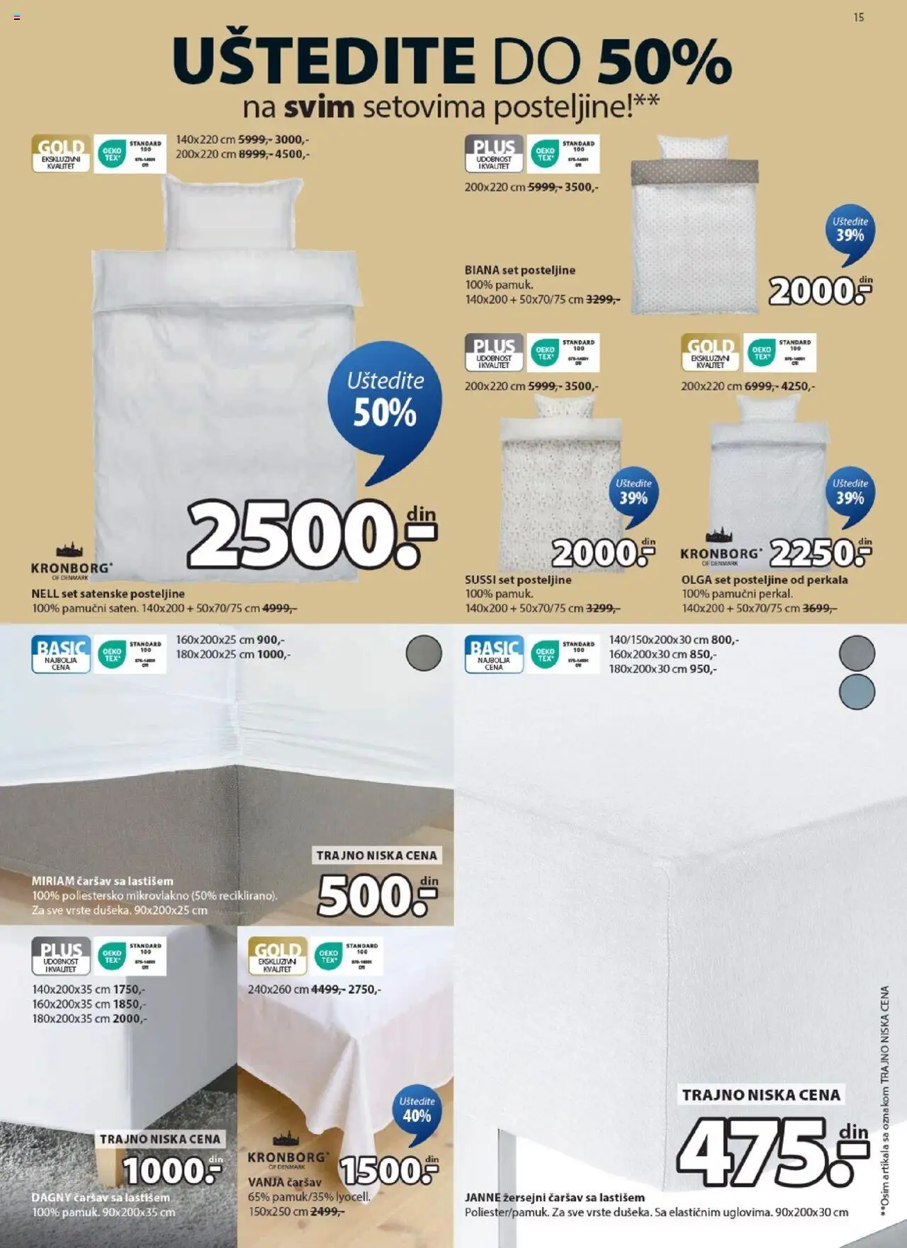 Jysk katalog - važi od 24.09.2025 | Strana: 15 | Proizvode: Posteljine