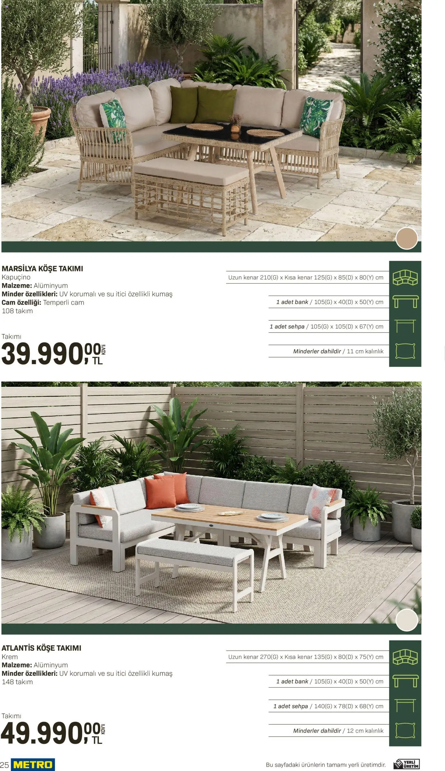 Metro - Açık Hava Çözümleri - 10.04.2026 tarihinden itibaren geçerlidir | Sayfa: 25 | Ürünler: Krem, Su