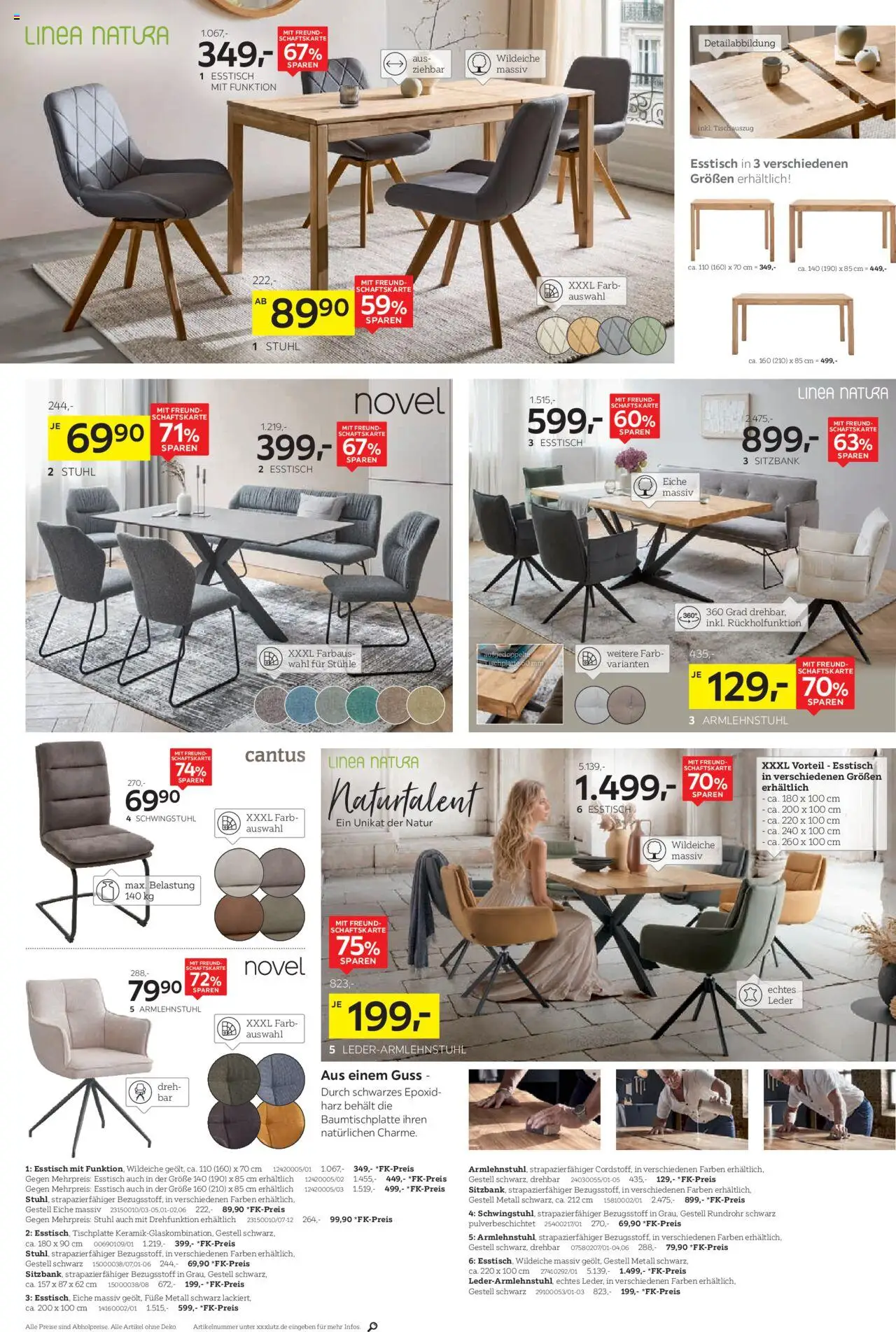 XXXL Lutz Prospekt 	 - gültig ab dem 09.06.2025 | Seite: 8 | Produkte: Esstisch, Sitzbank, Stuhl