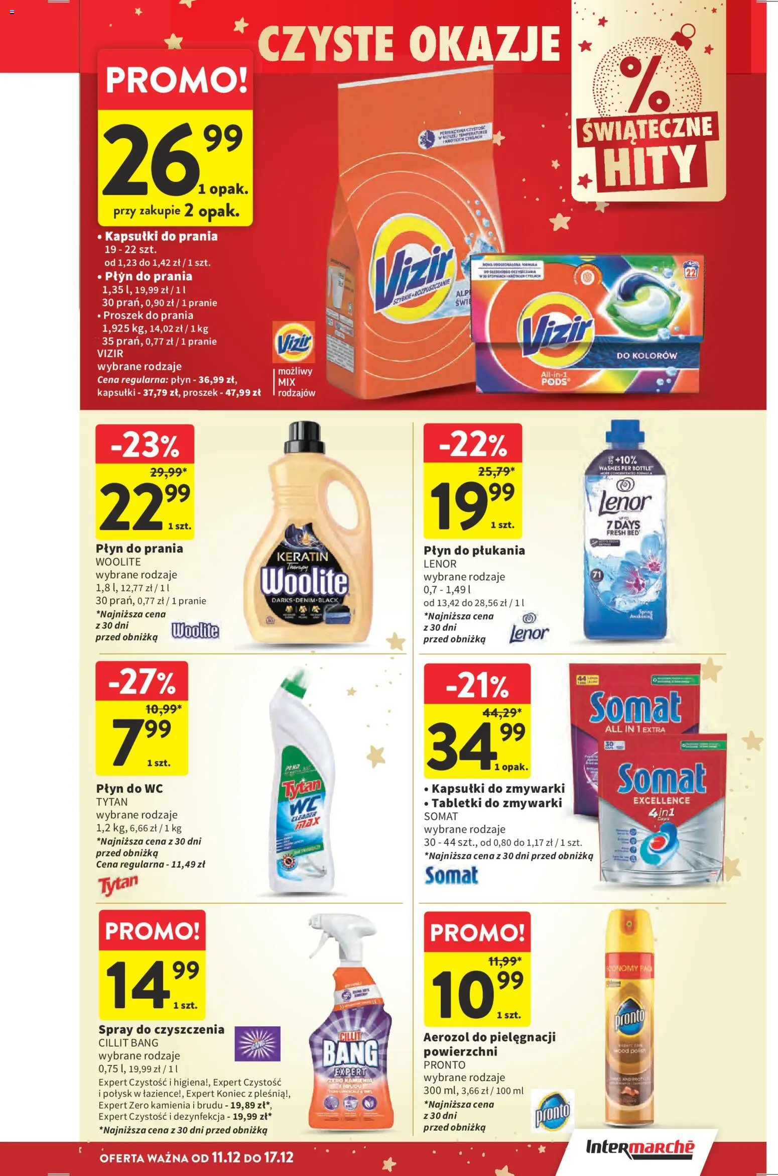 Intermarche Gazetka od 11.12.2025 | Strona: 52 | Produkty: Kapsułki do prania, Proszek do prania, Kapsułki do zmywarki, Tabletki do zmywarki