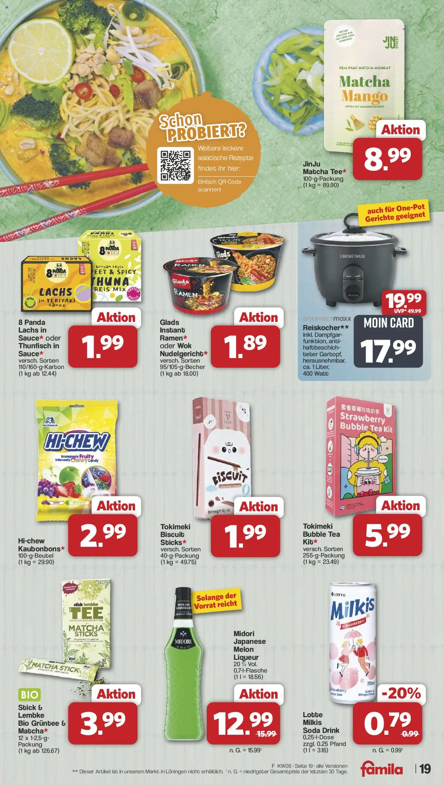 Famila Nordwest Prospekt 	 – gültig ab 16.02.2026 | Seite: 19 | Produkte: Thunfisch, Mango, Reis, Wok