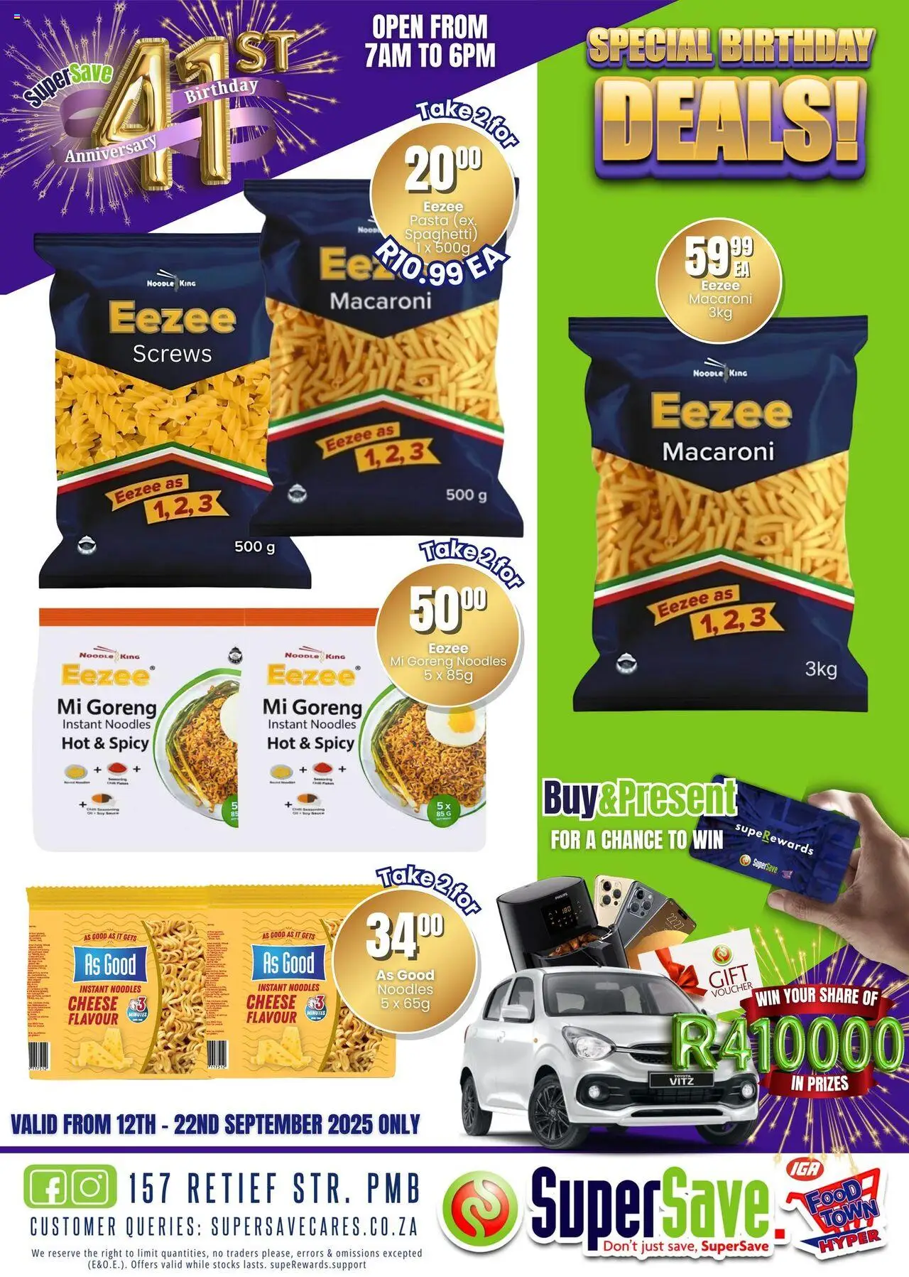 New Super Save catalogue – valid from 16.09.2025 | Page: 2 | Products: Cheese, Noodles, Pasta