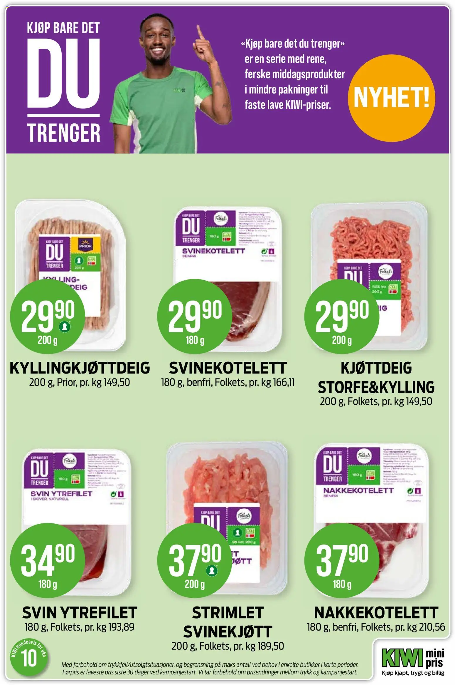 {H1} | Side: 18 | Produkter: Glove, Svin, Kiwi, Kjøttdeig