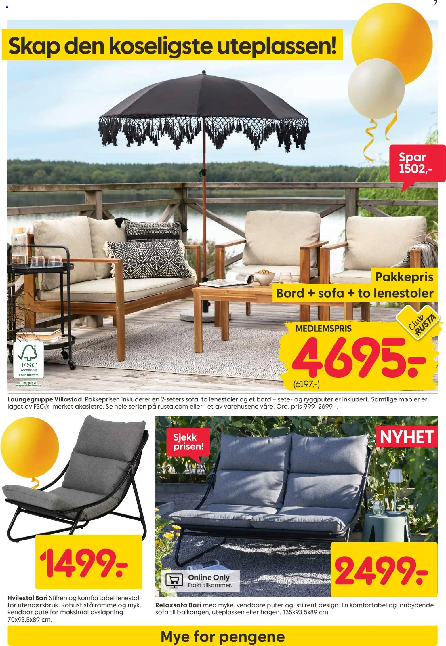 {H1} | Side: 7 | Produkter: Hvilestol, Lenestol, Sofa, Bord