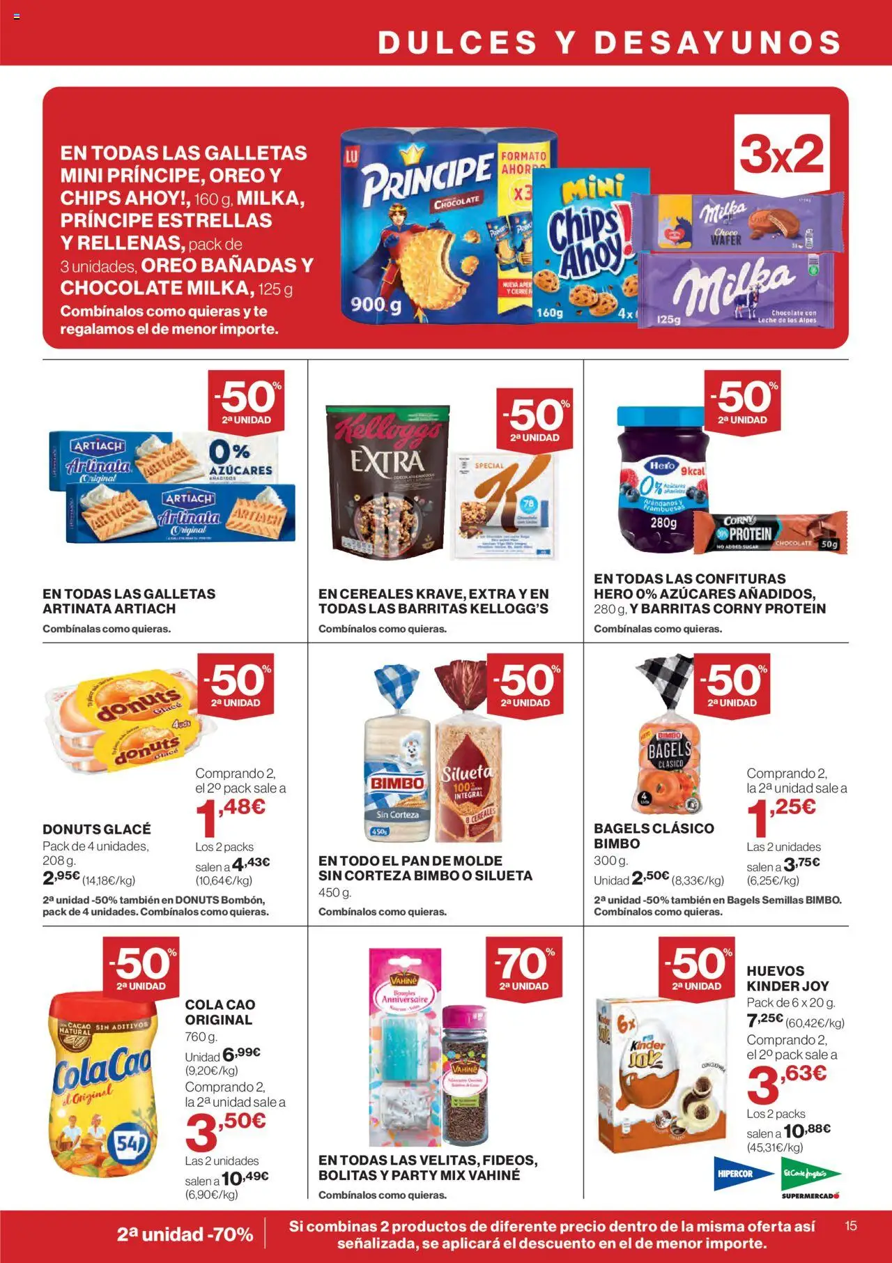 Hipercor catálogo │ válido desde el 19.06.2025 | Página: 15 | Productos: Huevos, Pan, Galletas, Pan de molde
