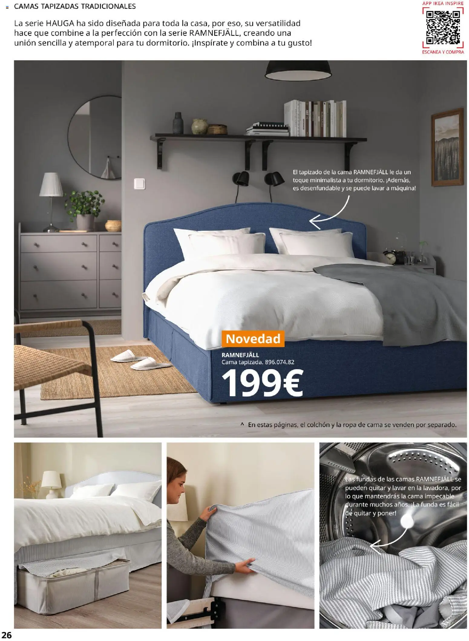 Catálogo IKEA Muebles para el dormitorio │ válido desde el 01.02.2026 | Página: 26 | Productos: Ropa, Funda, Κασέρι, Cama