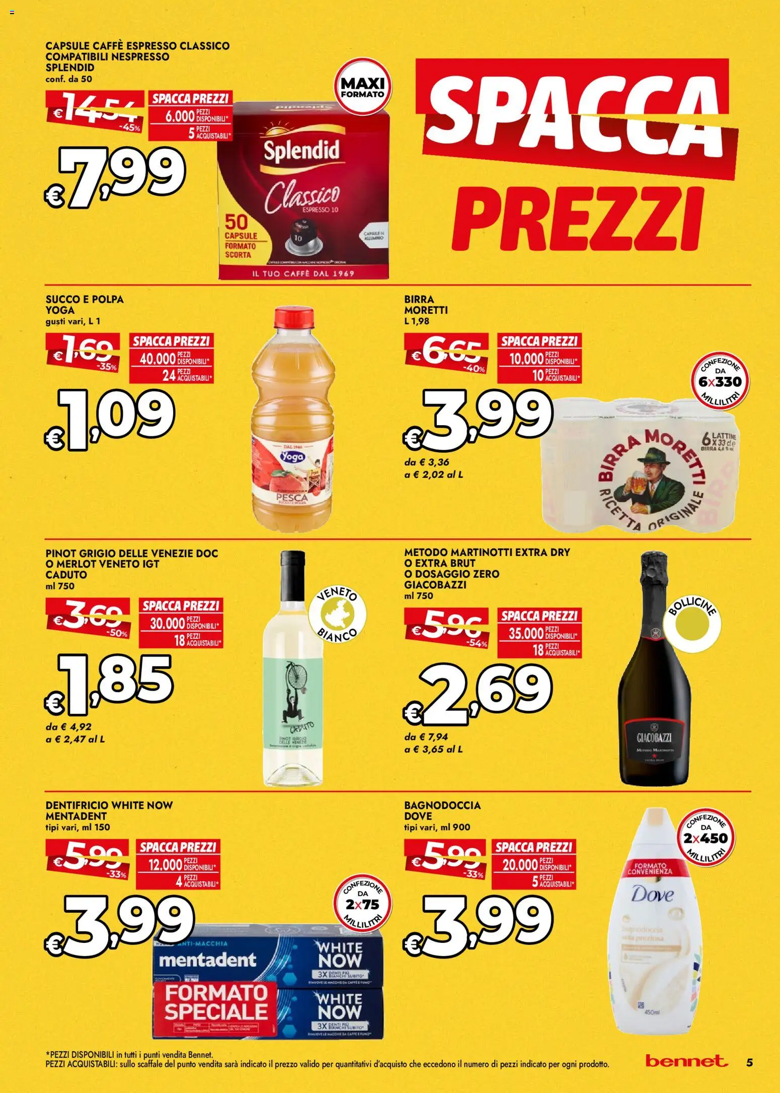 Volantino bennet del 12.02.2026 | Pagina: 5 | Prodotti: Succo, Dentifricio, Pesca, Scaffale
