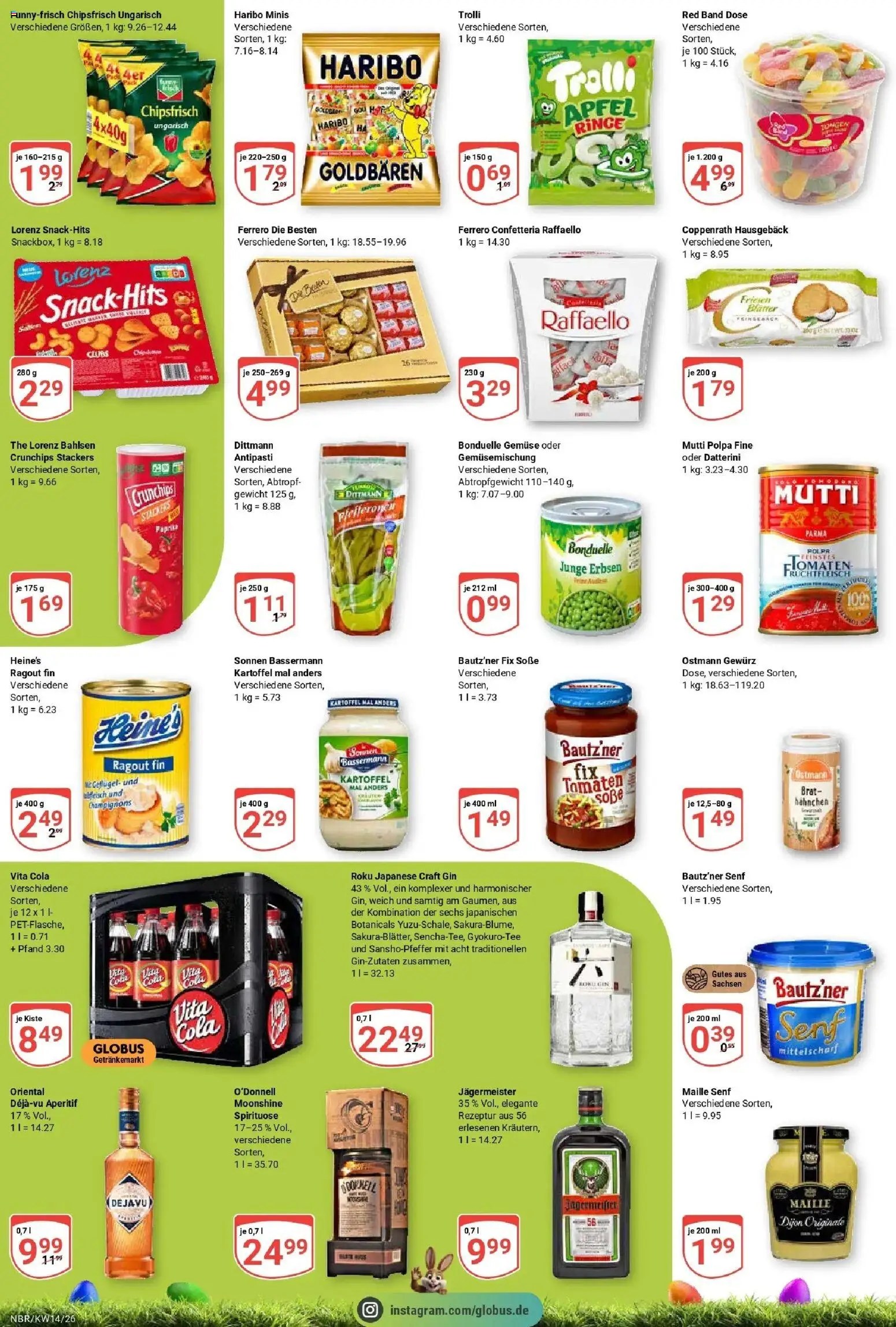 Globus prospekt Neubrandenburg	 – gültig ab 30.03.2026 | Seite: 10 | Produkte: Raffaello, Jägermeister, Paprika, Erbsen