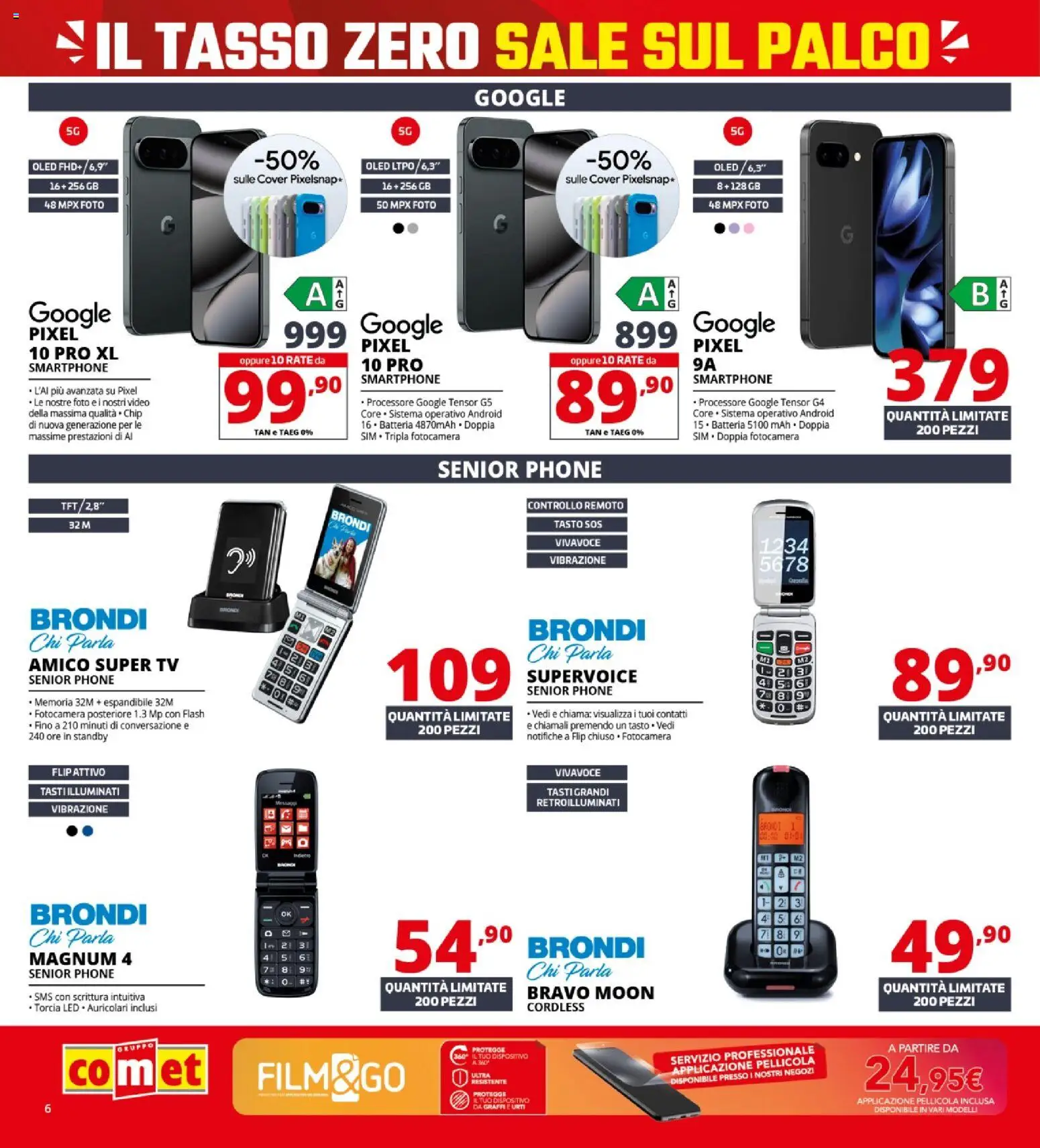 Volantino Comet del 19.02.2026 | Pagina: 6 | Prodotti: Torcia, Smartphone, TV, Pellicola